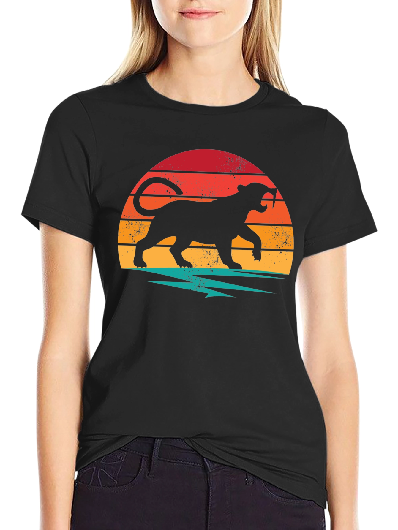 Retro Panther Graphic T-Shirt