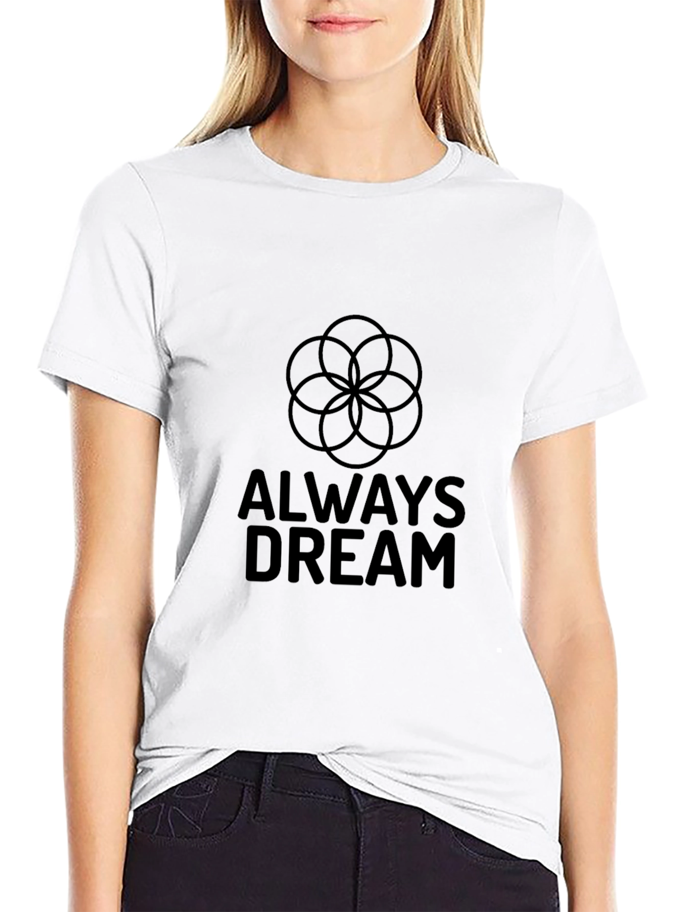Always Dream Graphic Tee - Black Cotton