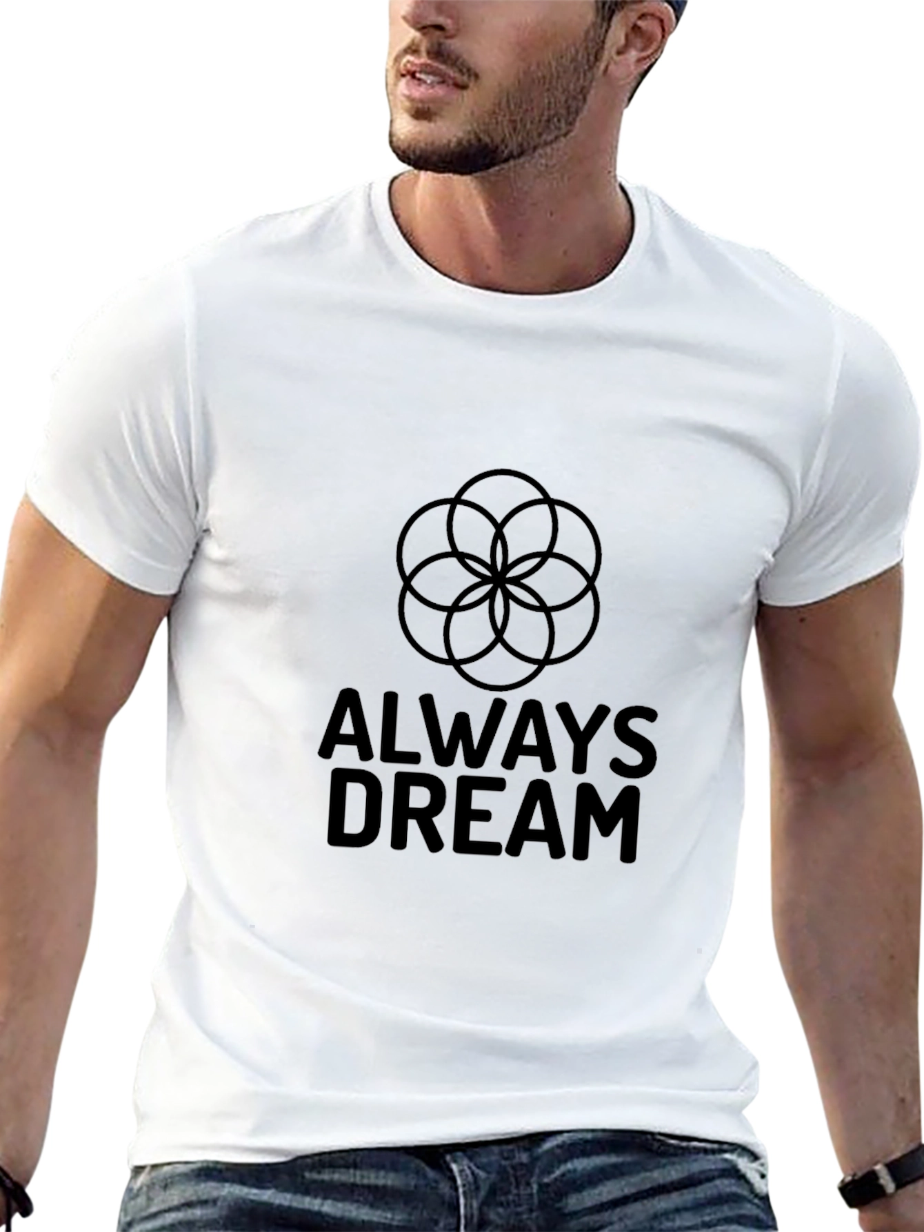 Always Dream Graphic Tee - Black Cotton