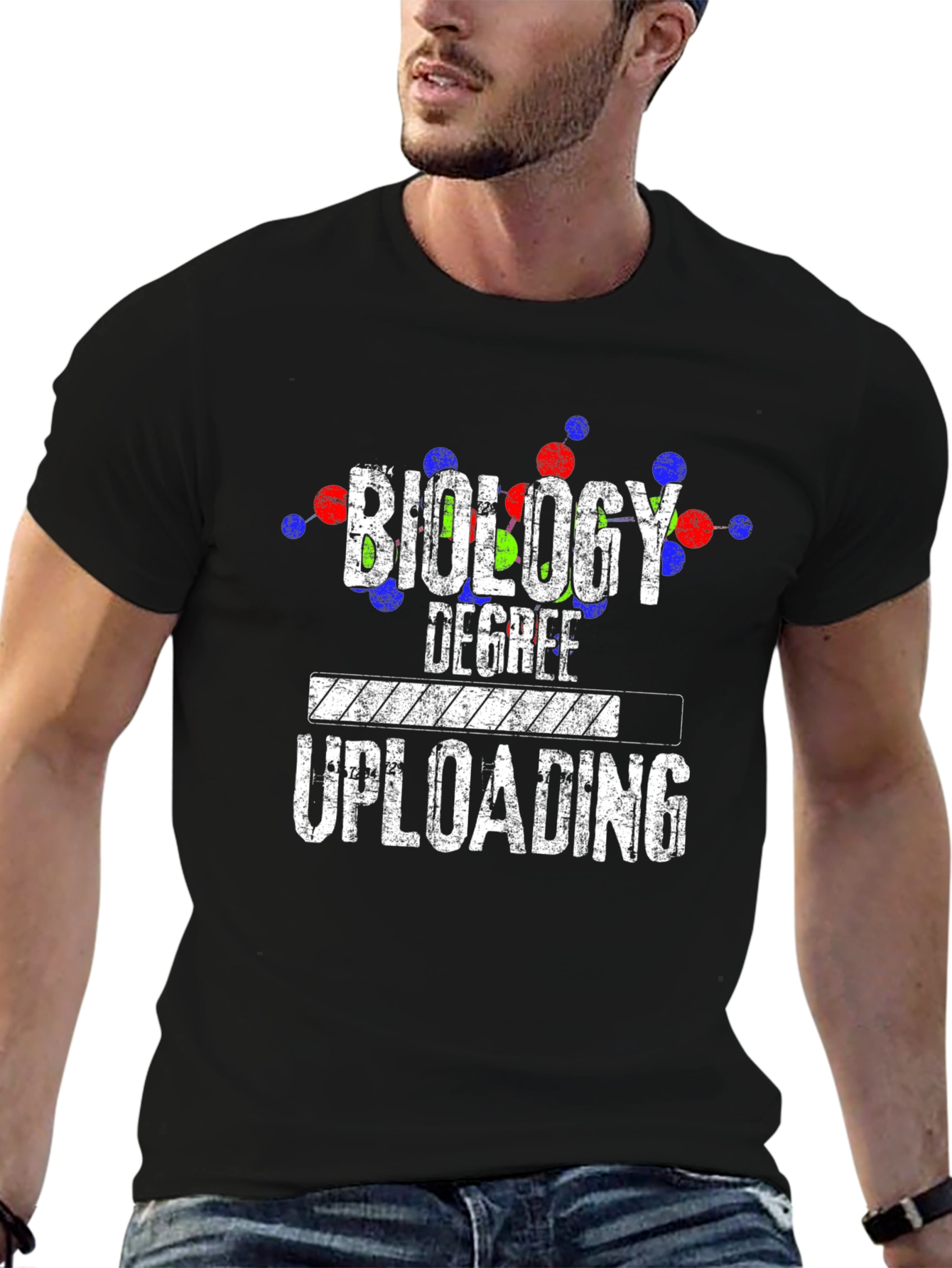Biology Degree Uploading T-Shirt - Science Student Apparel