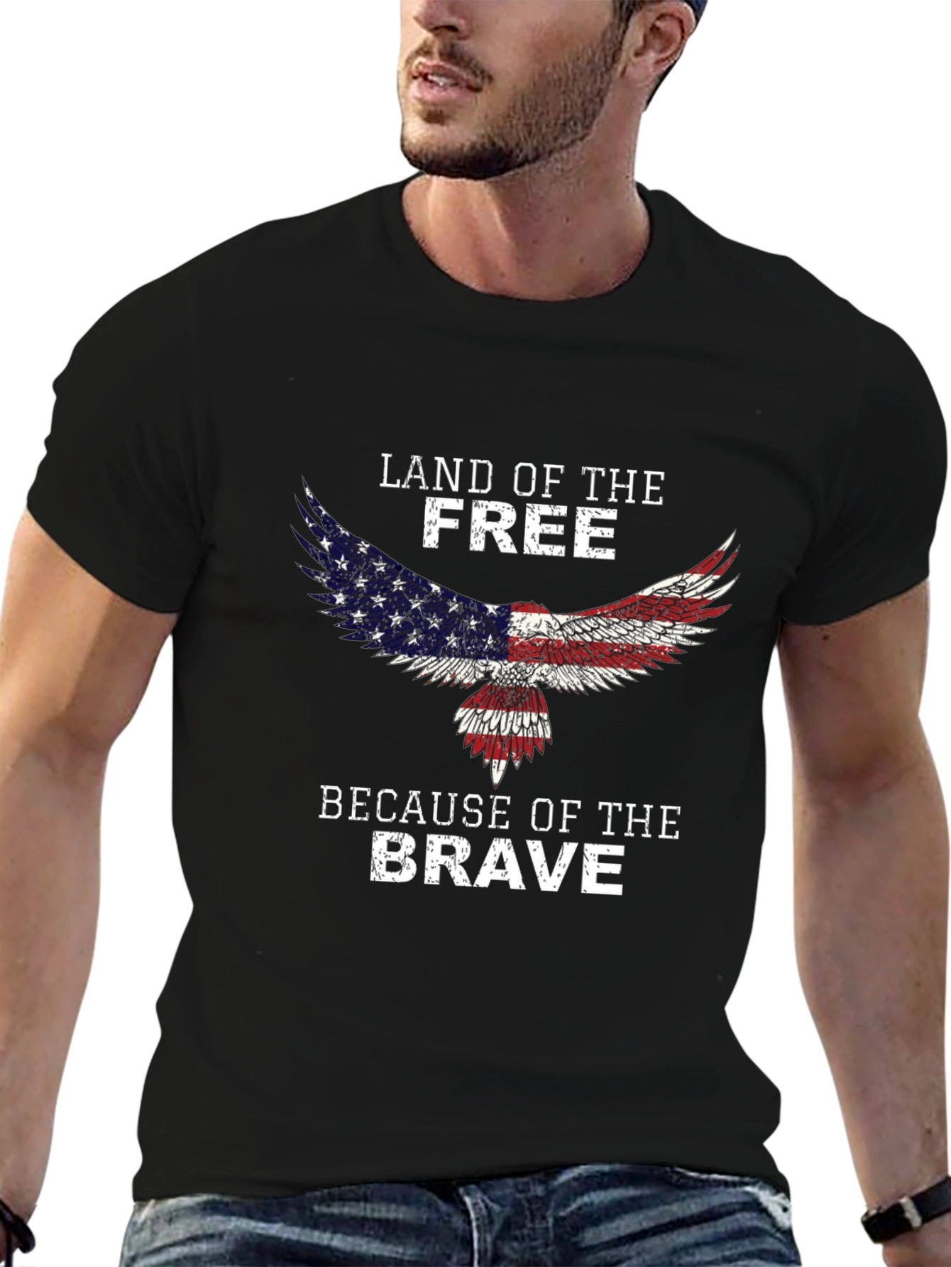 Land of the Free Patriotic Eagle T-Shirt
