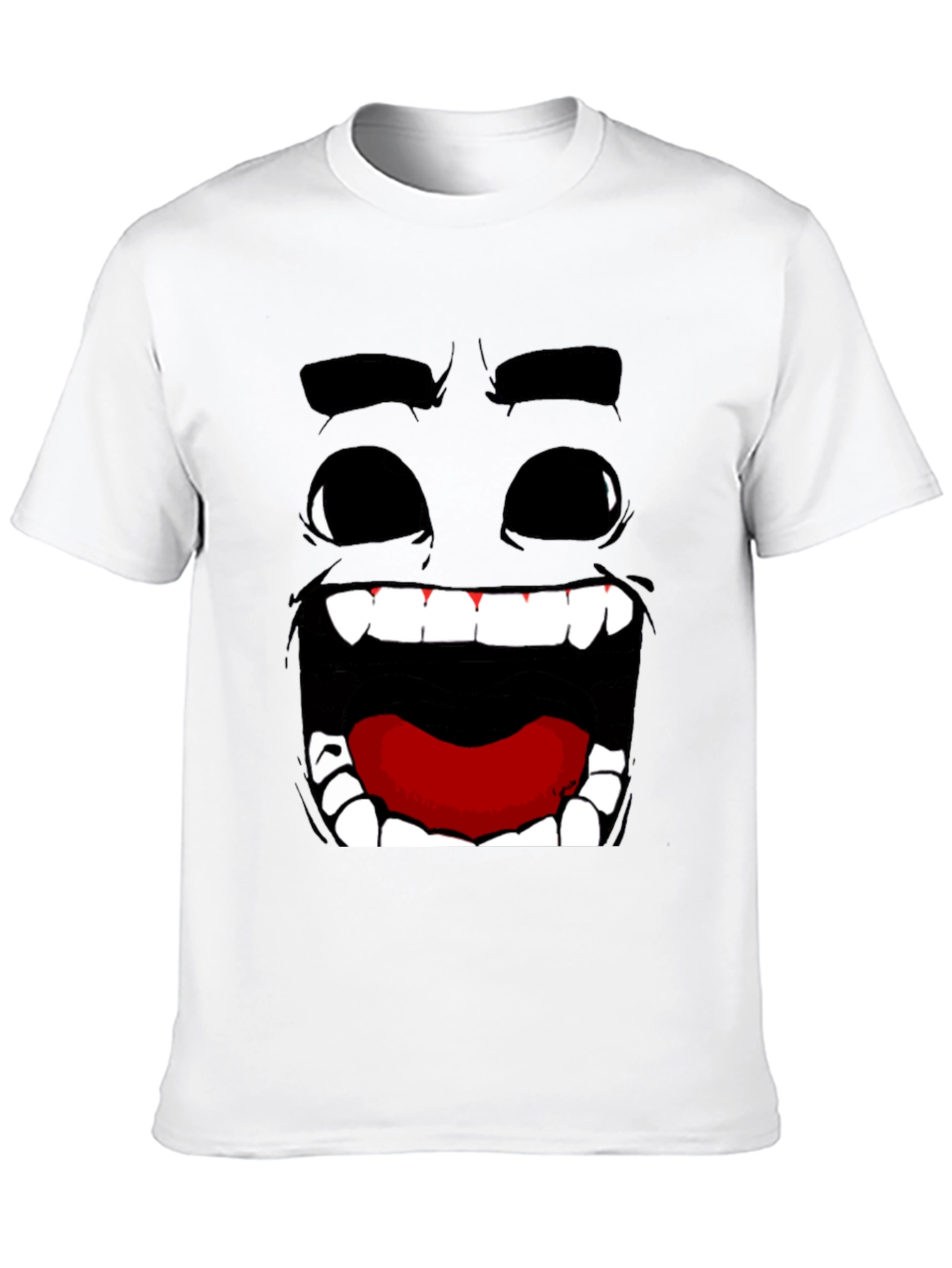 Funny Face Graphic Print Black T-Shirt