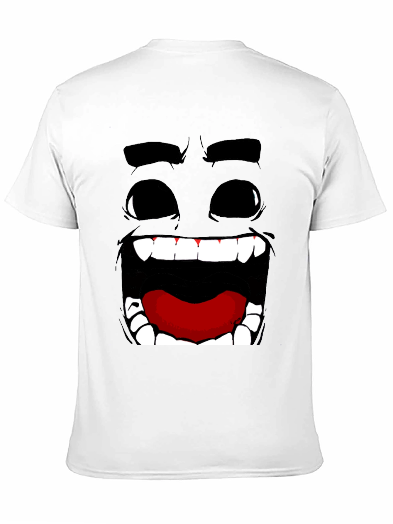 Funny Face Graphic Print Black T-Shirt