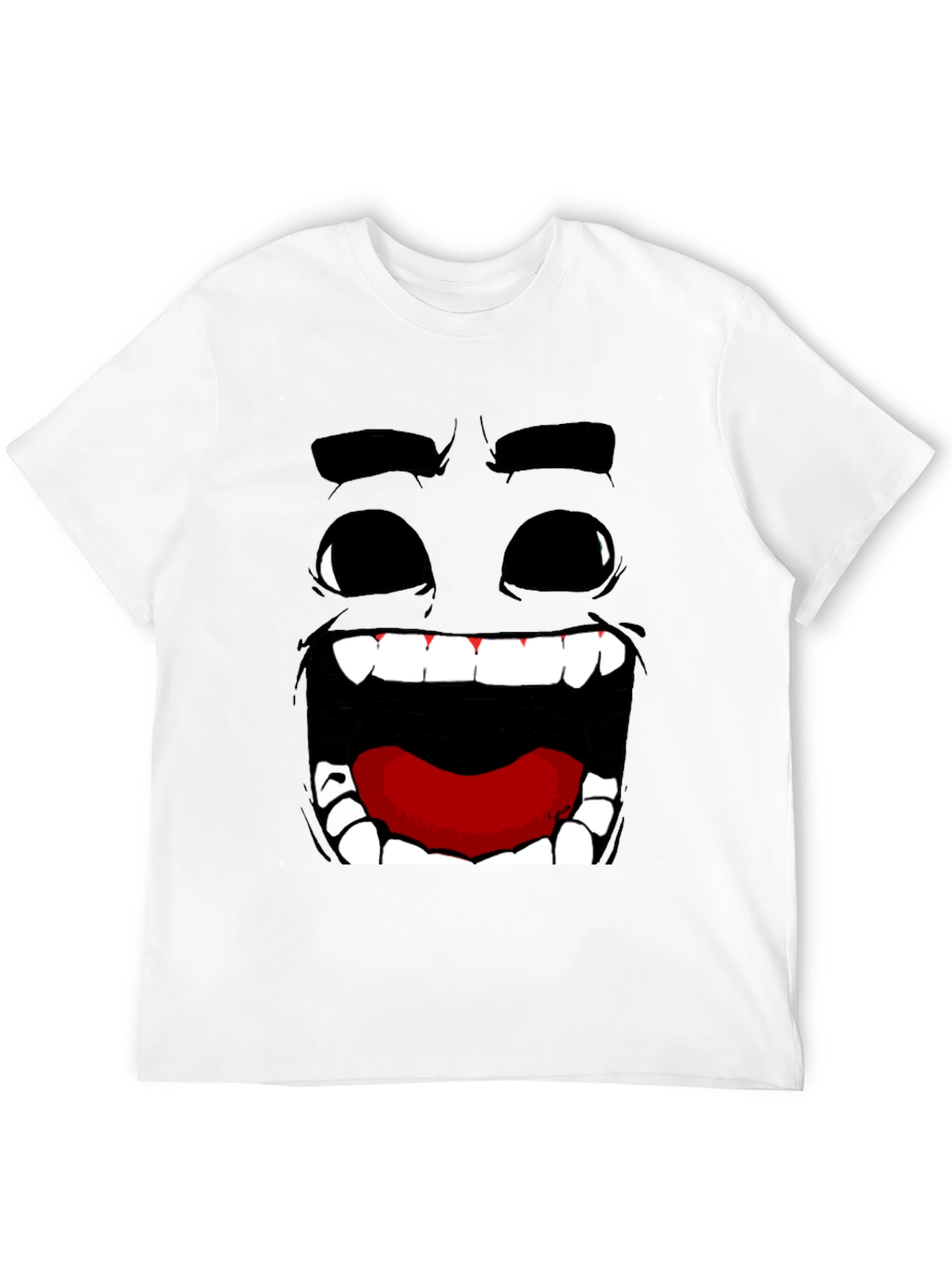 Funny Face Graphic Print Black T-Shirt