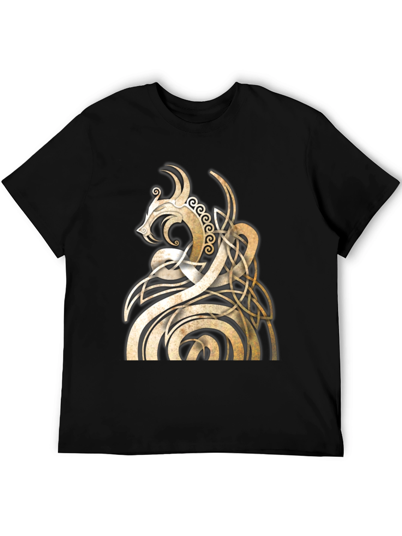 Celtic Dragon Knot T-Shirt - Black