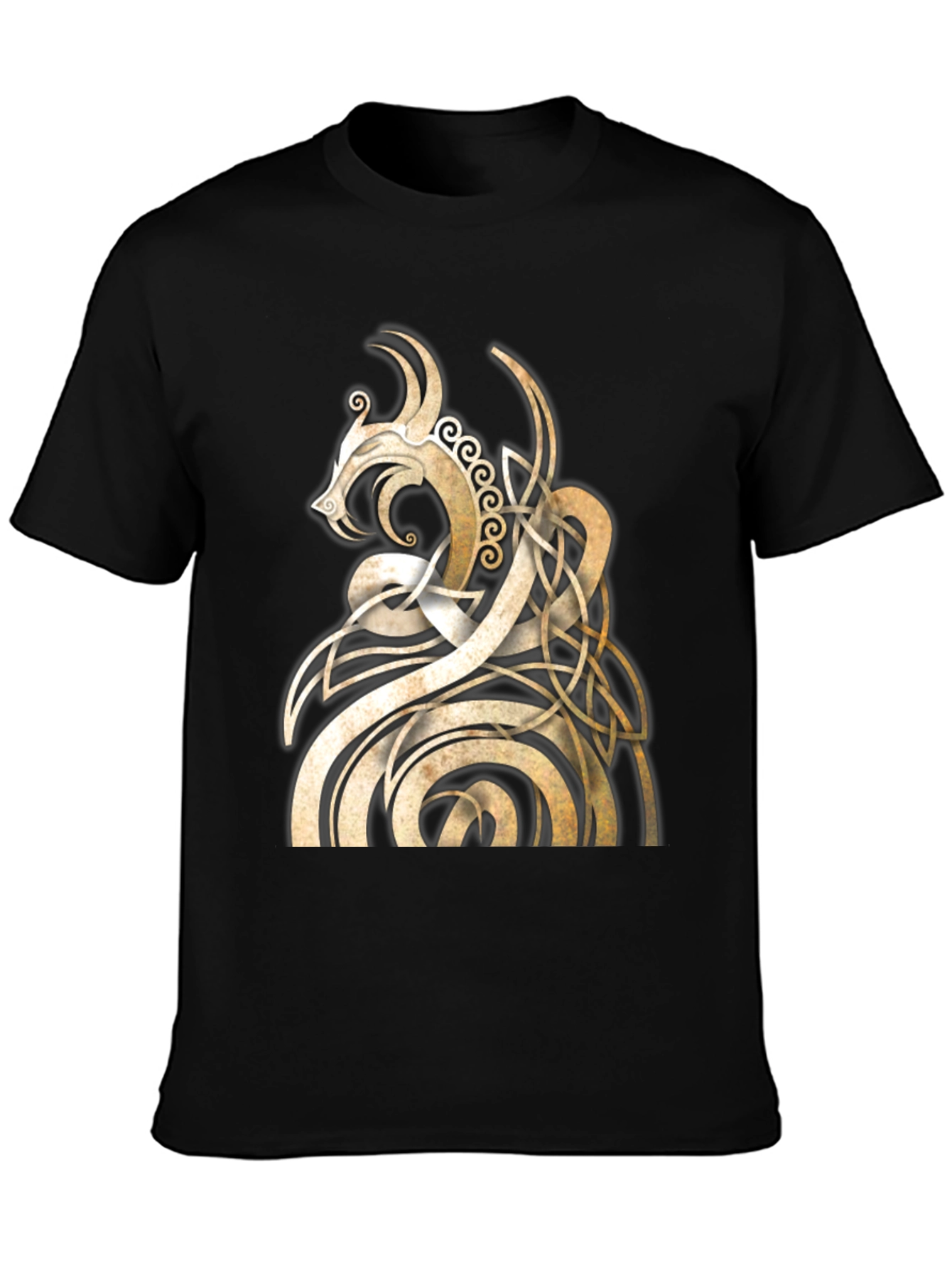 Celtic Dragon Knot T-Shirt - Black