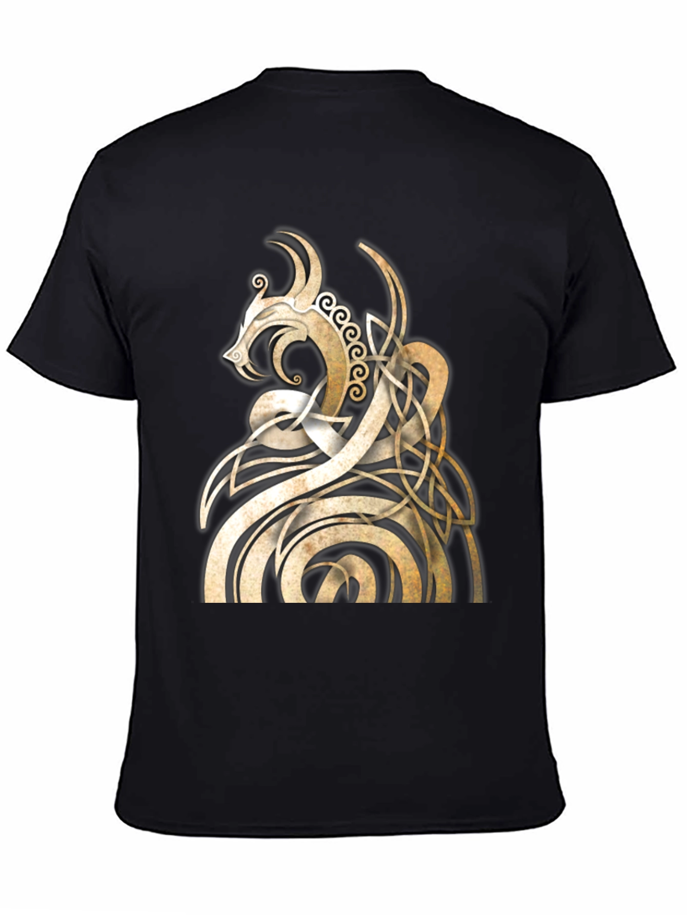 Celtic Dragon Knot T-Shirt - Black