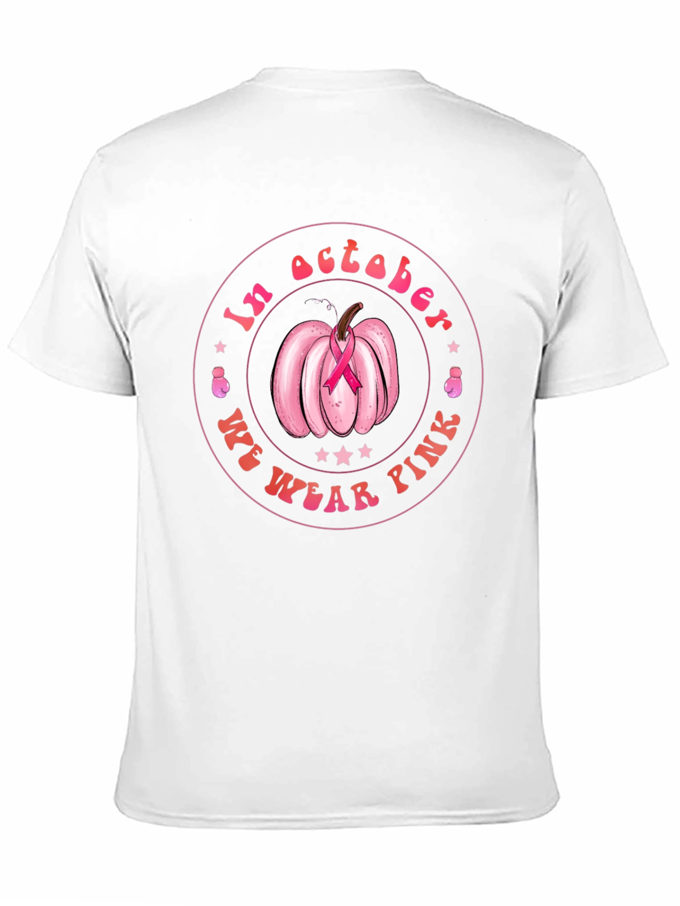 October Pink Pumpkin Breast Cancer Awareness T-Shirt