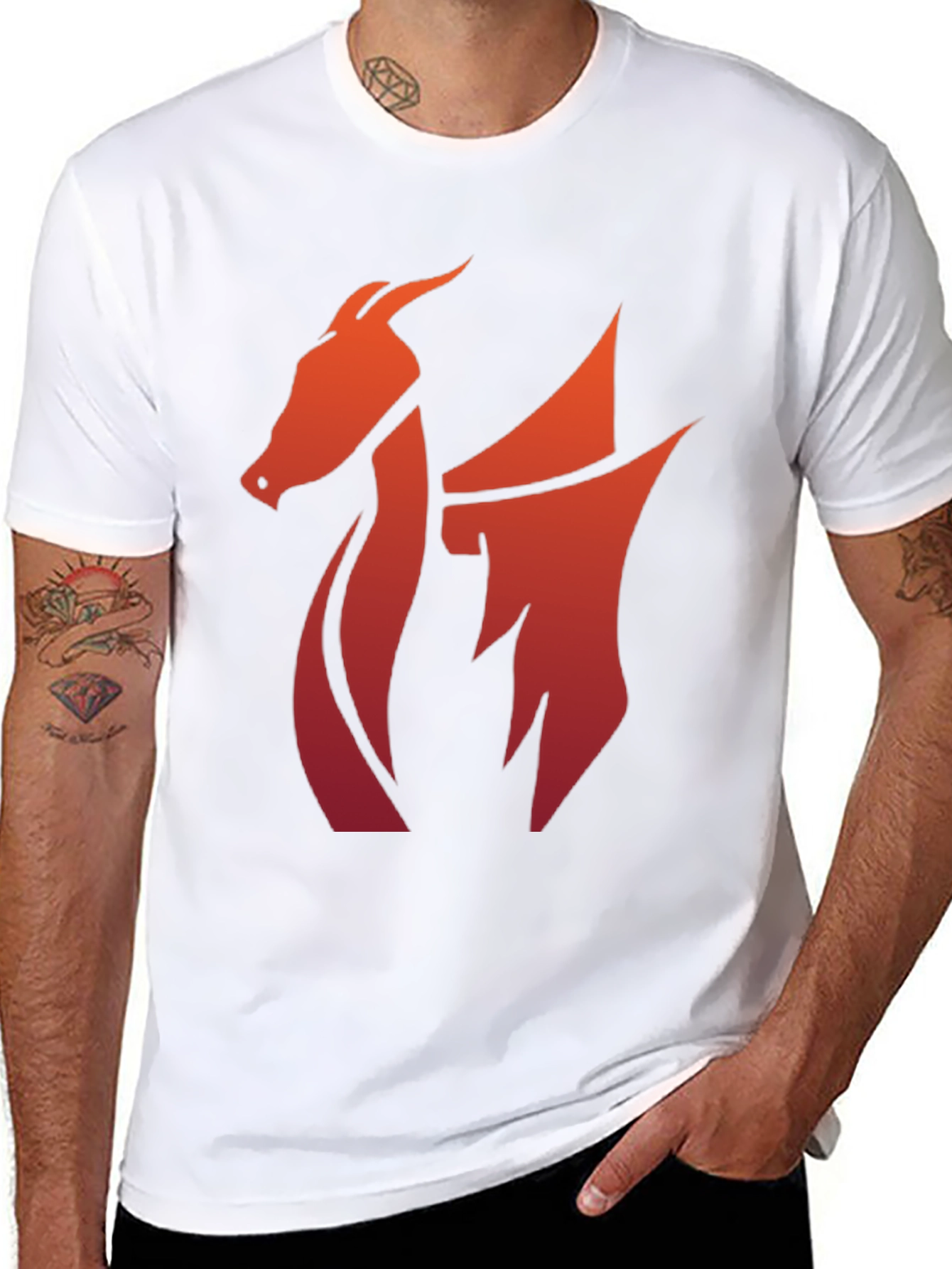 Bold Dragon Graphic Tee - Black