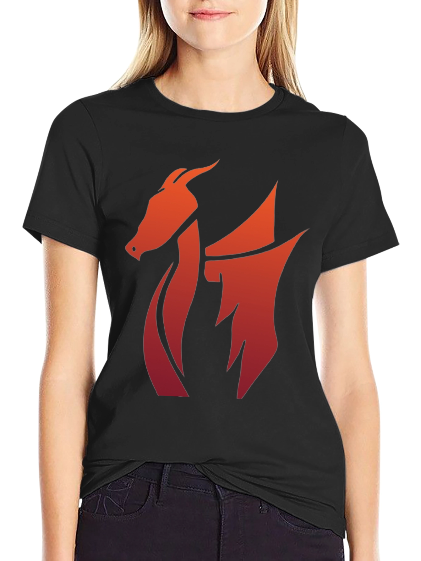 Bold Dragon Graphic Tee - Black