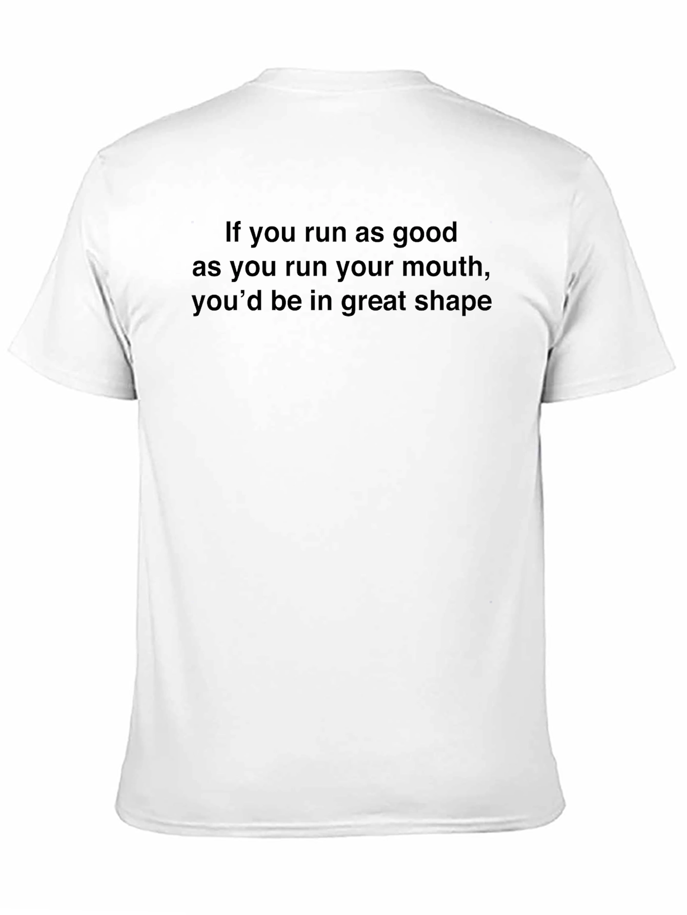 Funny Run Your Mouth Graphic Tee - Black