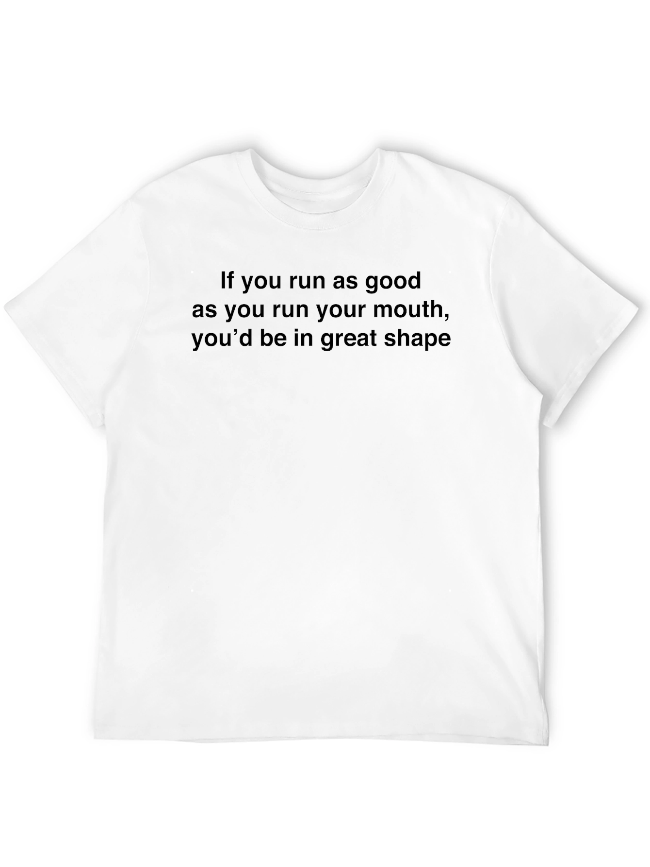 Funny Run Your Mouth Graphic Tee - Black
