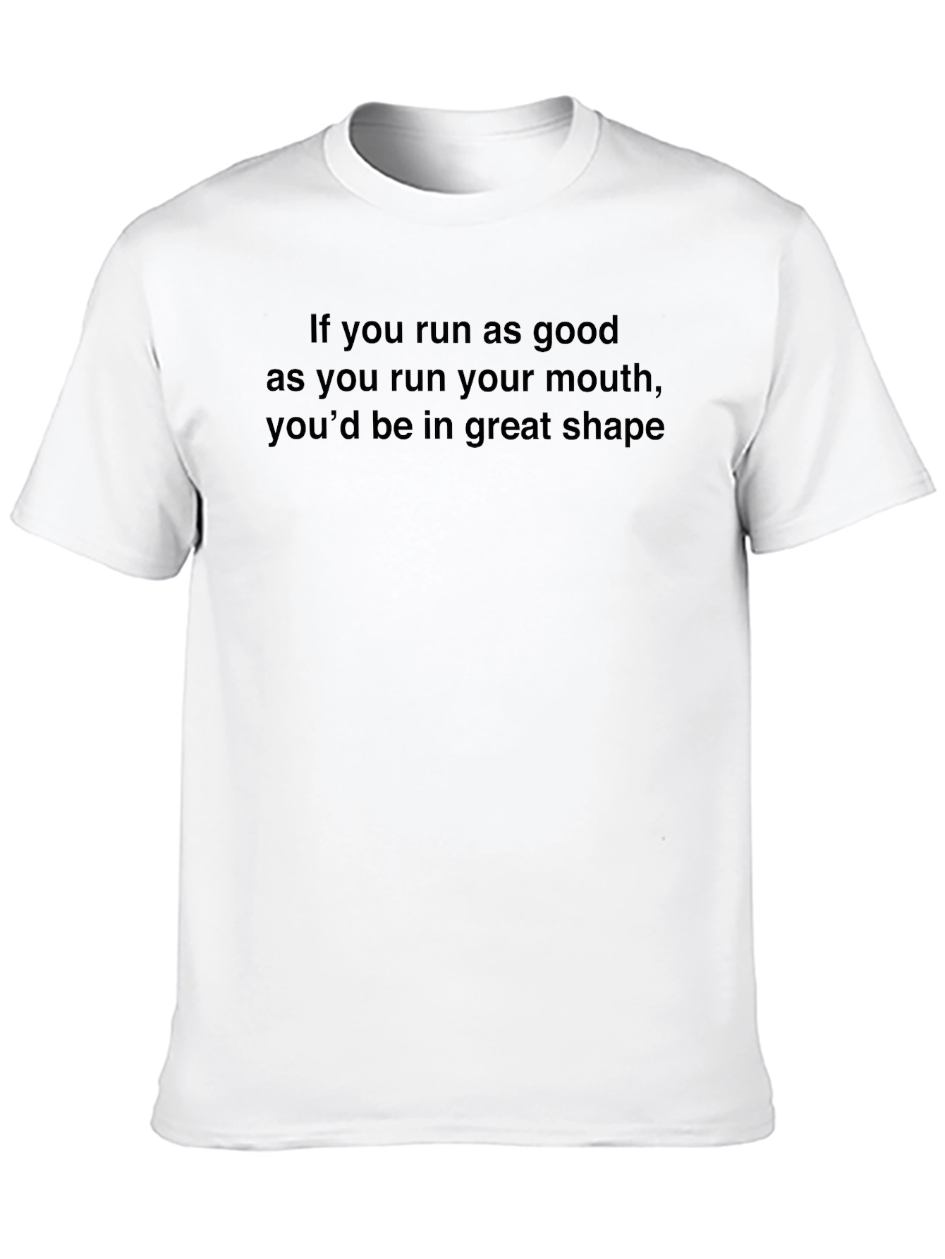 Funny Run Your Mouth Graphic Tee - Black