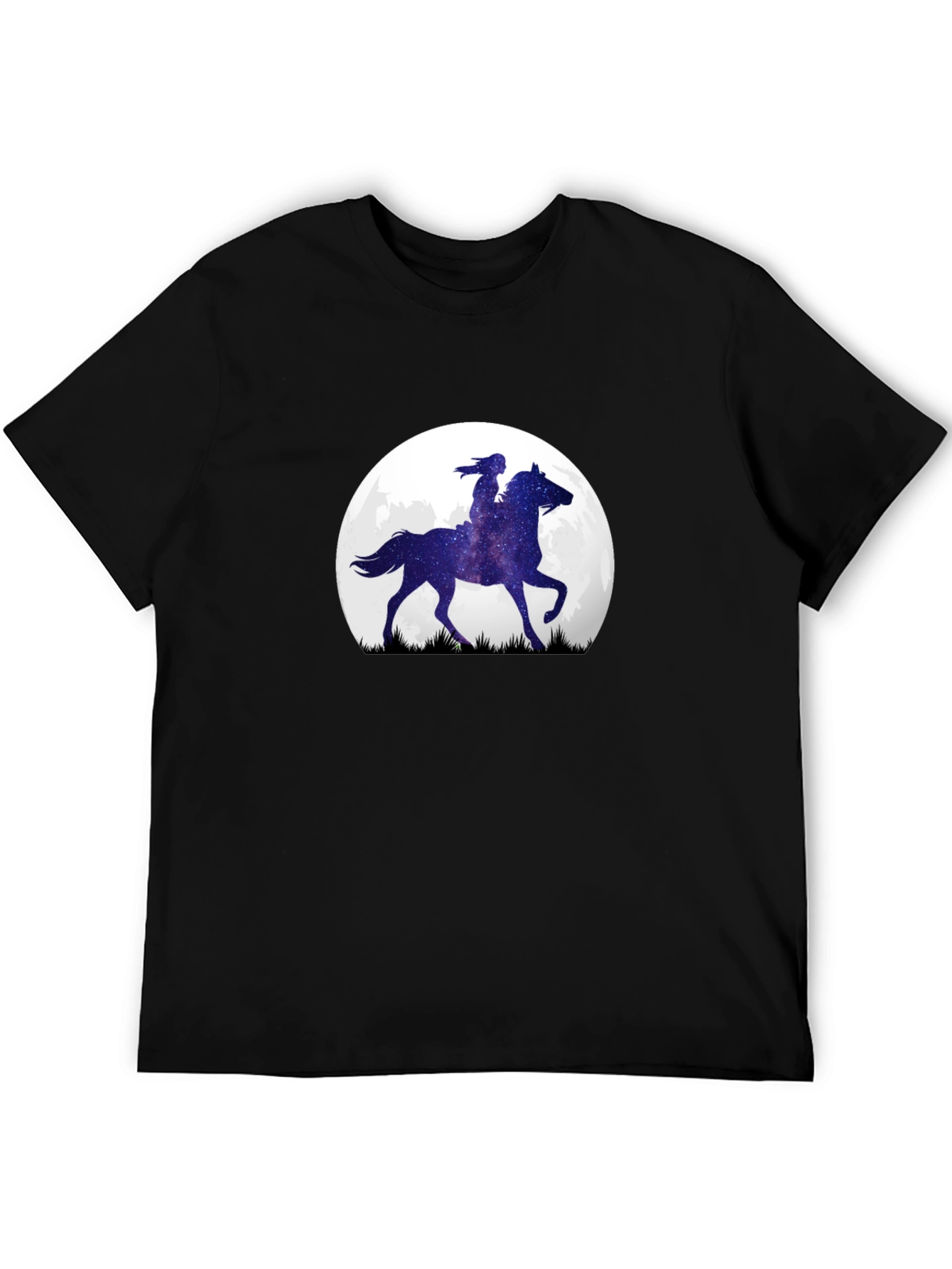Celestial Horse Rider Tee - Graphic Moon Design