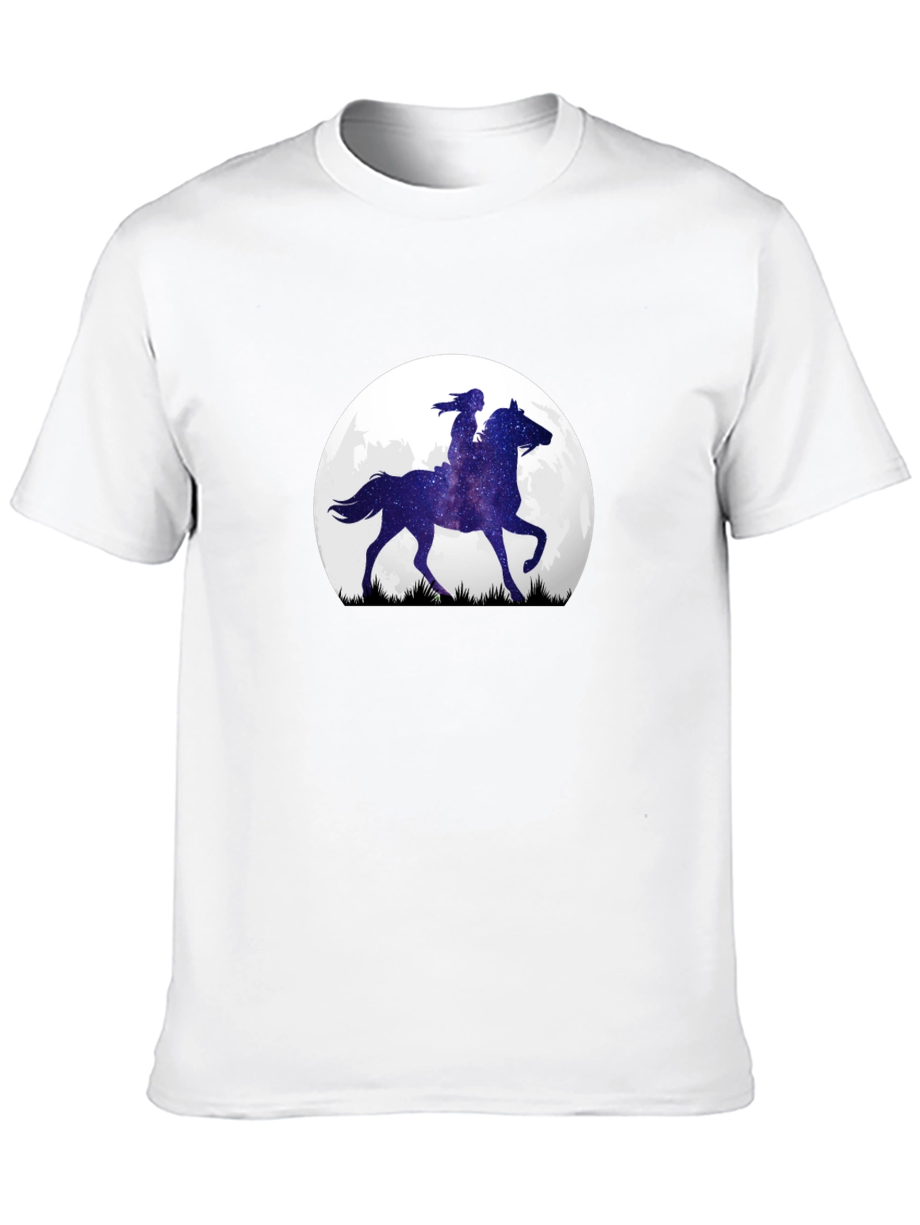 Celestial Horse Rider Tee - Graphic Moon Design