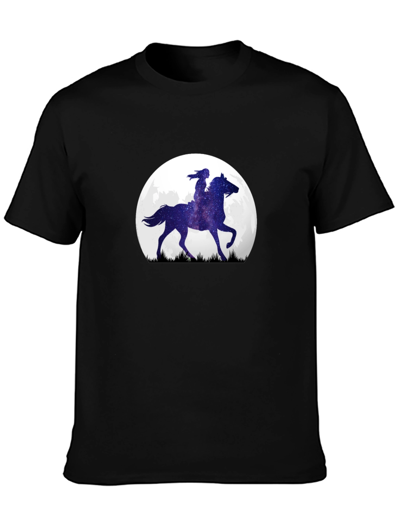 Celestial Horse Rider Tee - Graphic Moon Design