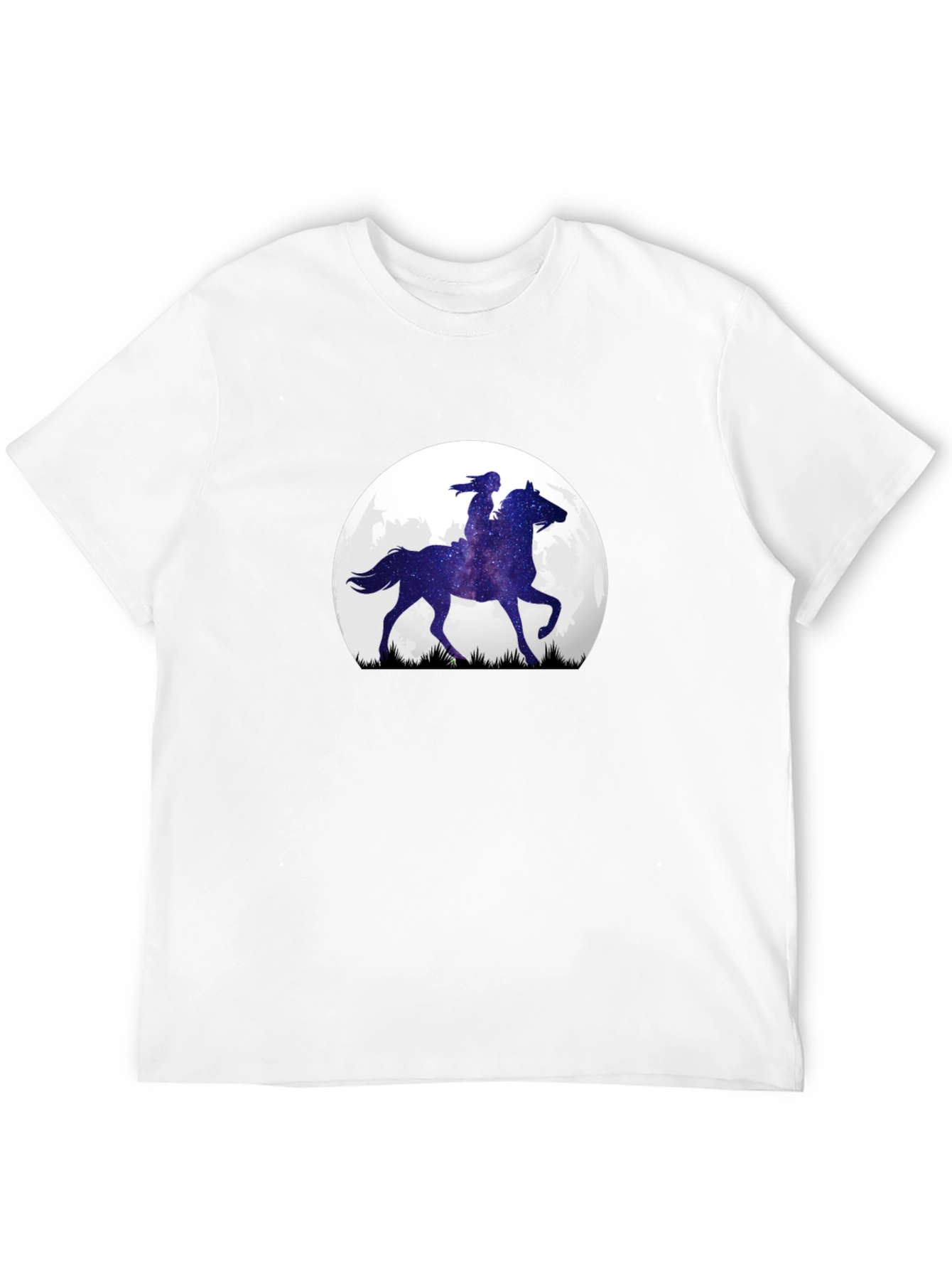 Celestial Horse Rider Tee - Graphic Moon Design
