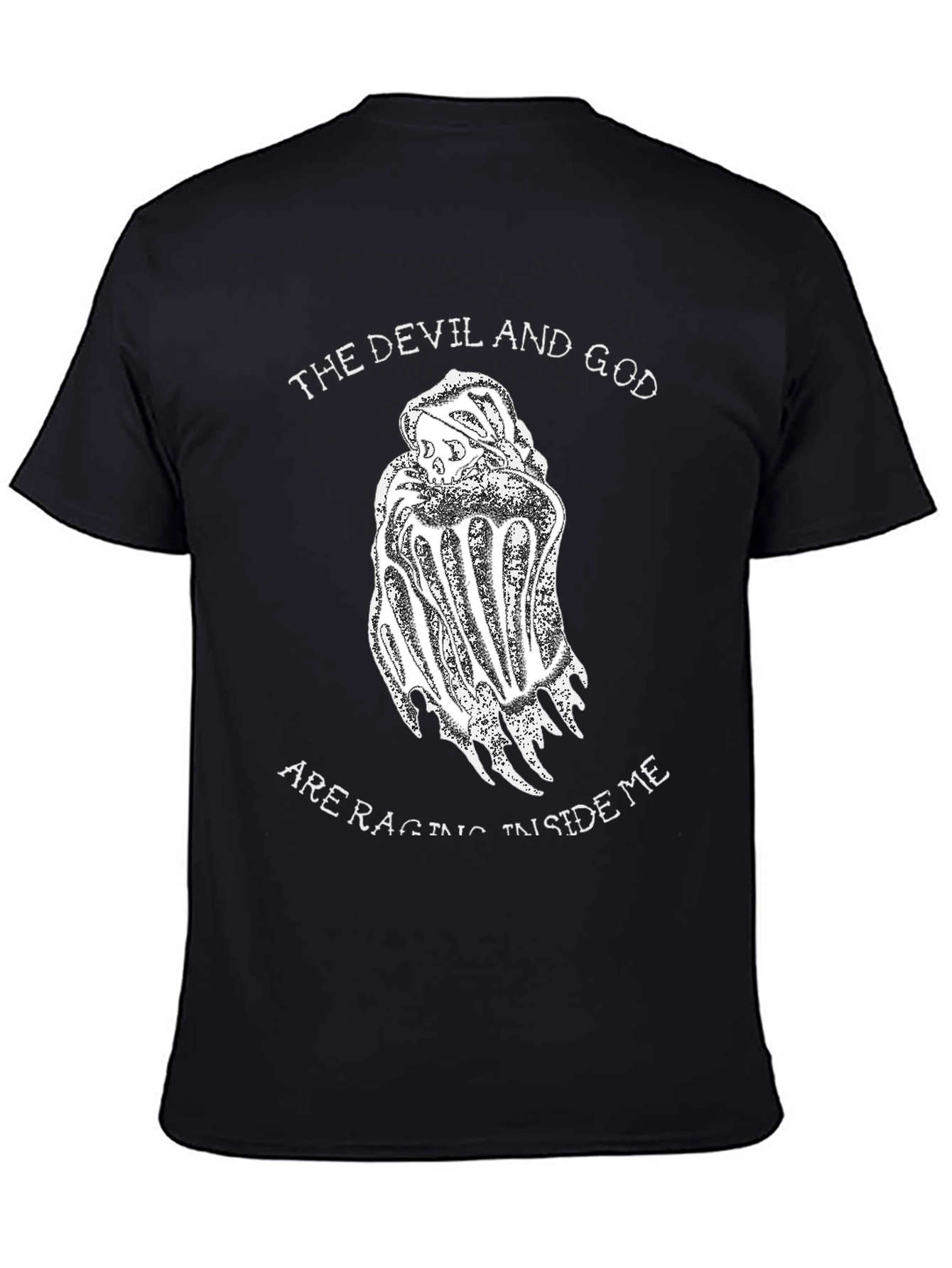 The Devil and God T-Shirt - Black Graphic Tee