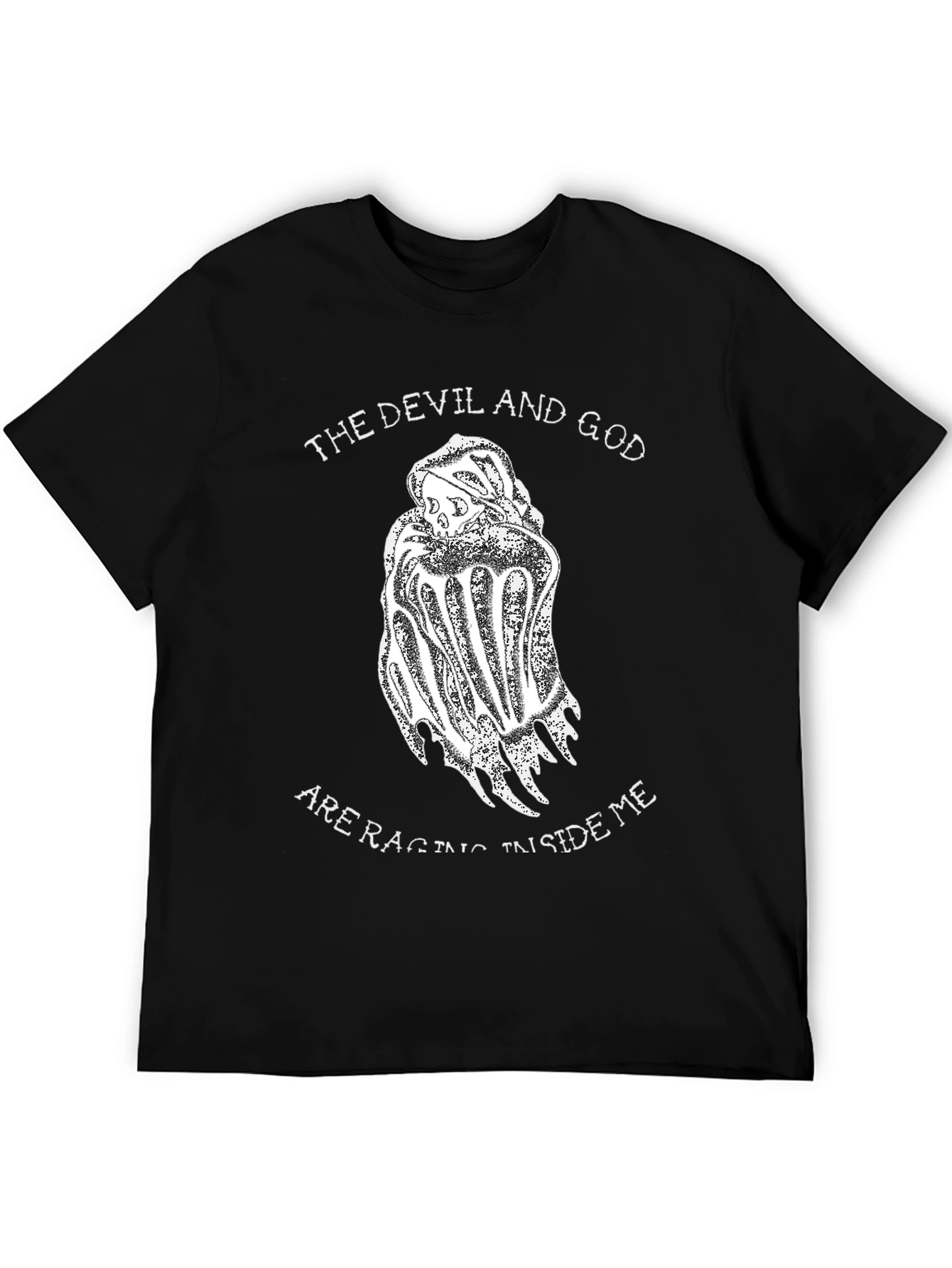The Devil and God T-Shirt - Black Graphic Tee
