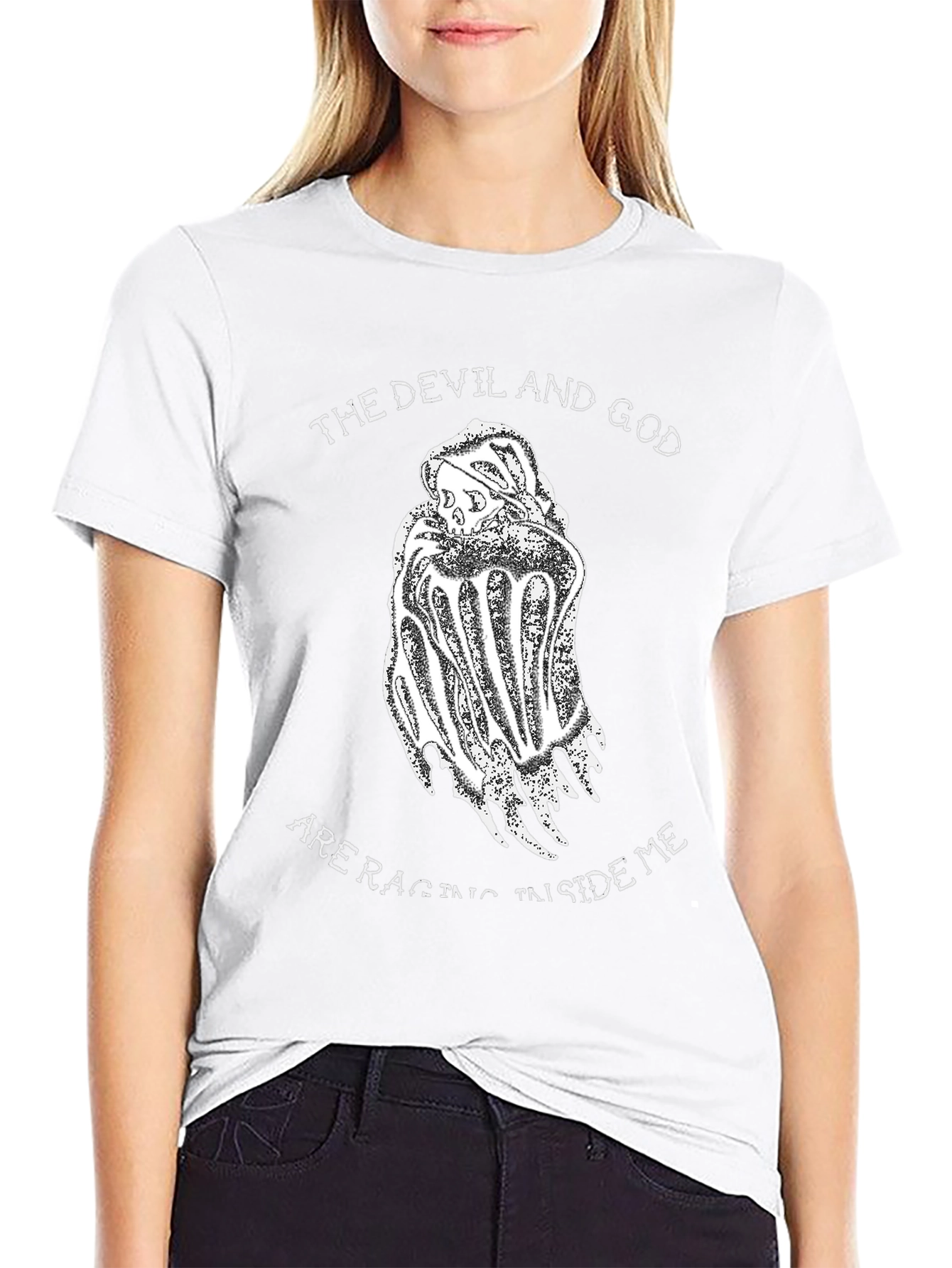 The Devil and God T-Shirt - Black Graphic Tee