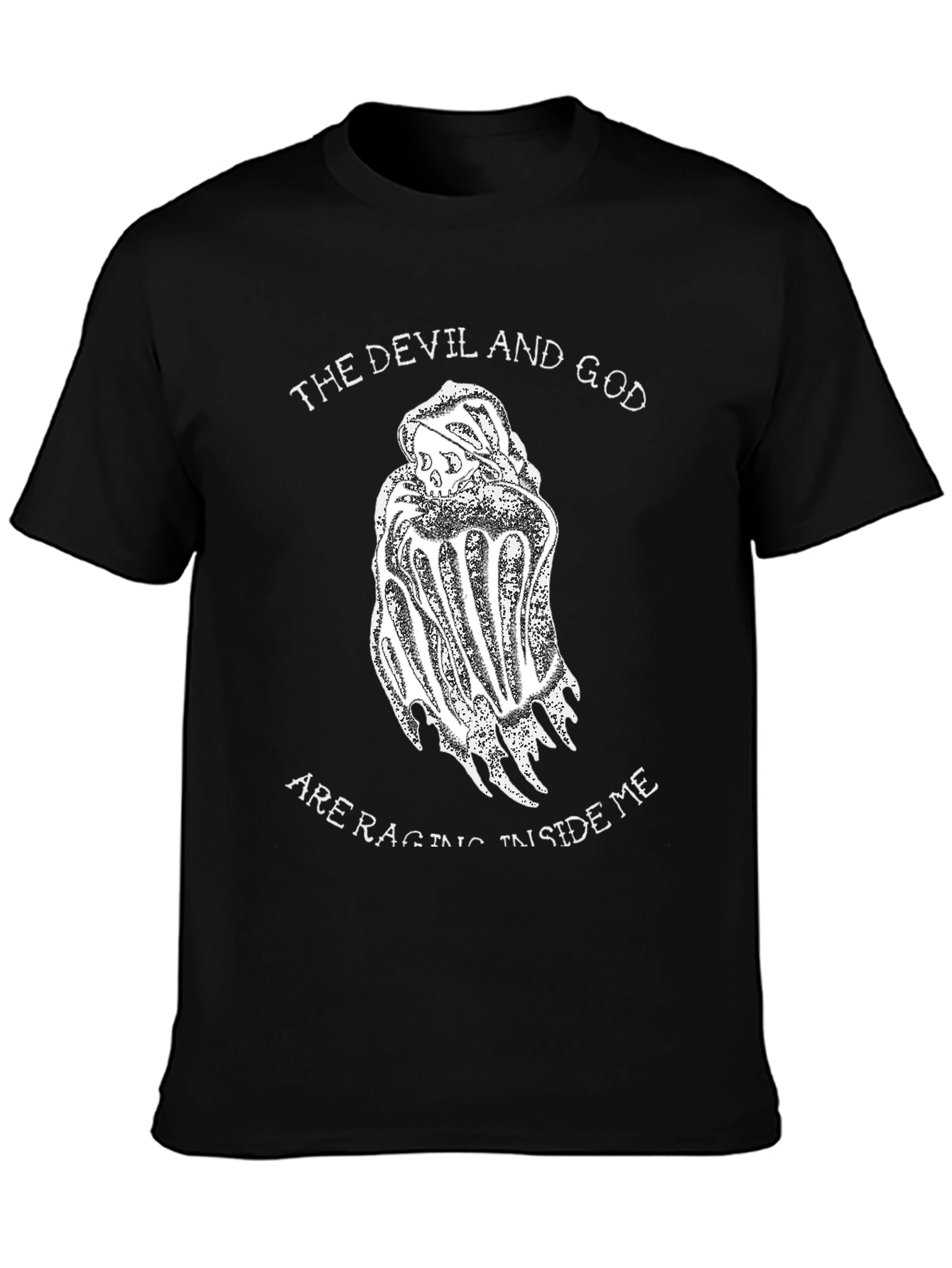 The Devil and God T-Shirt - Black Graphic Tee
