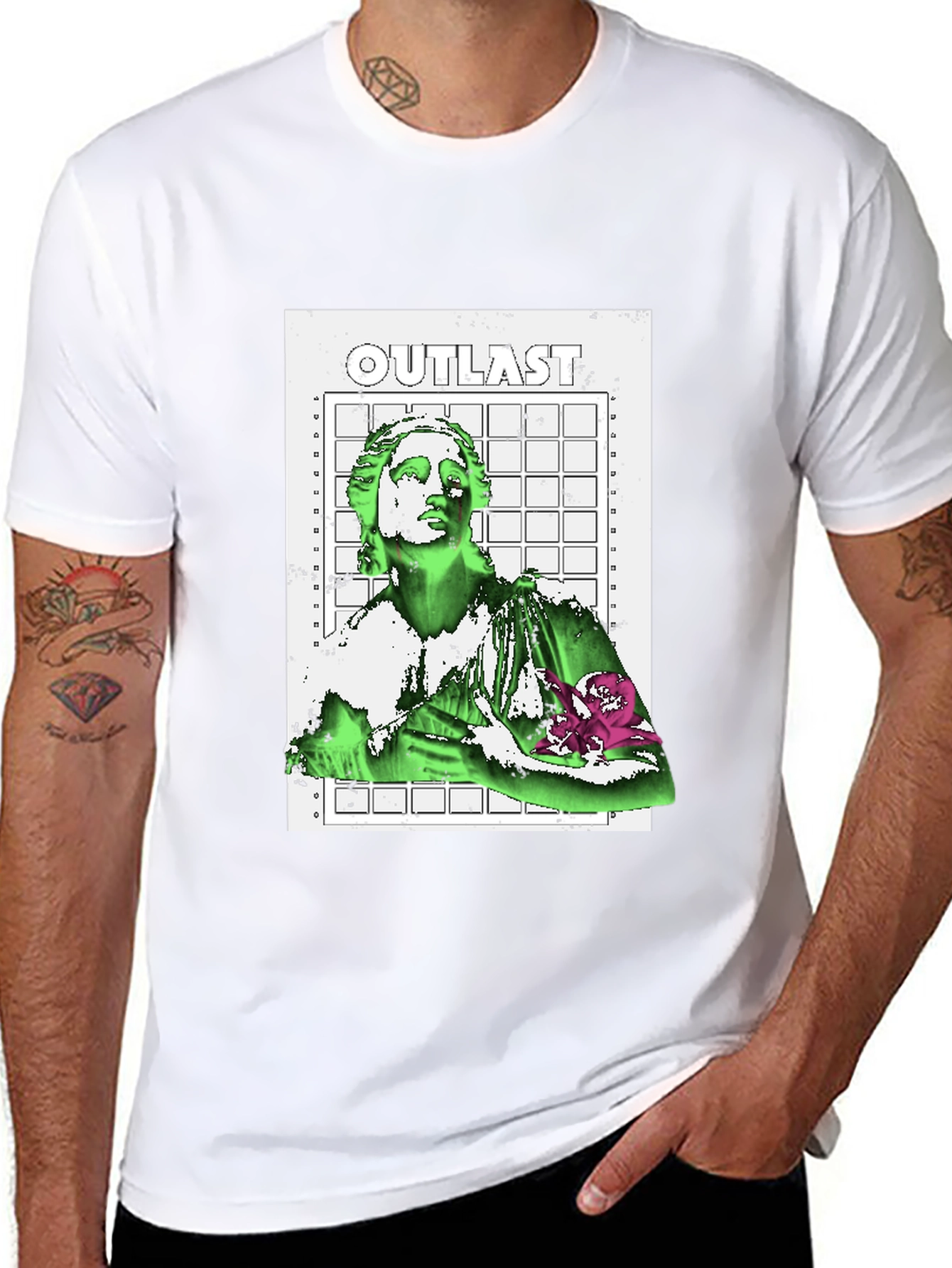 Outlast Graphic Print Black T-Shirt