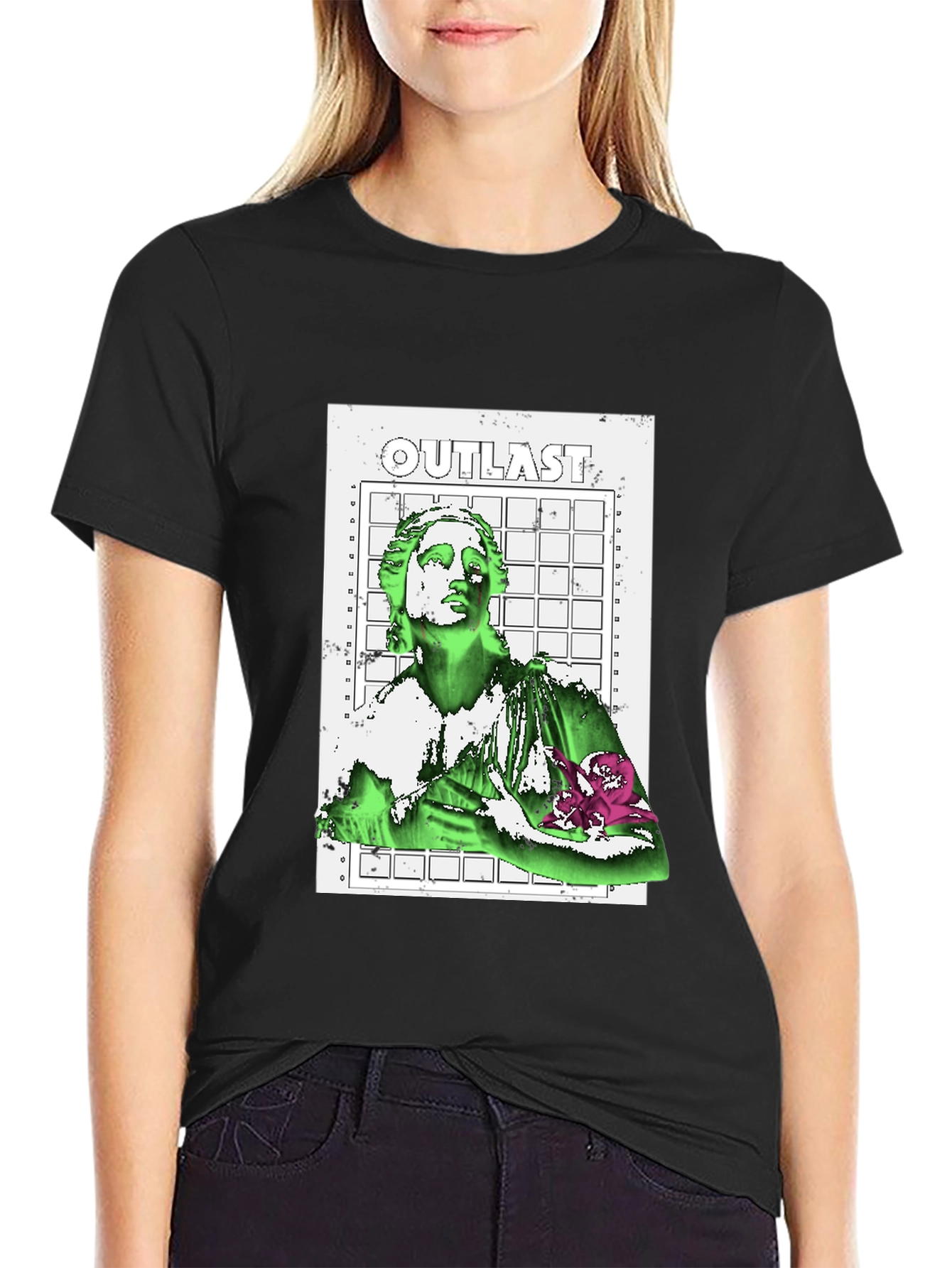 Outlast Graphic Print Black T-Shirt