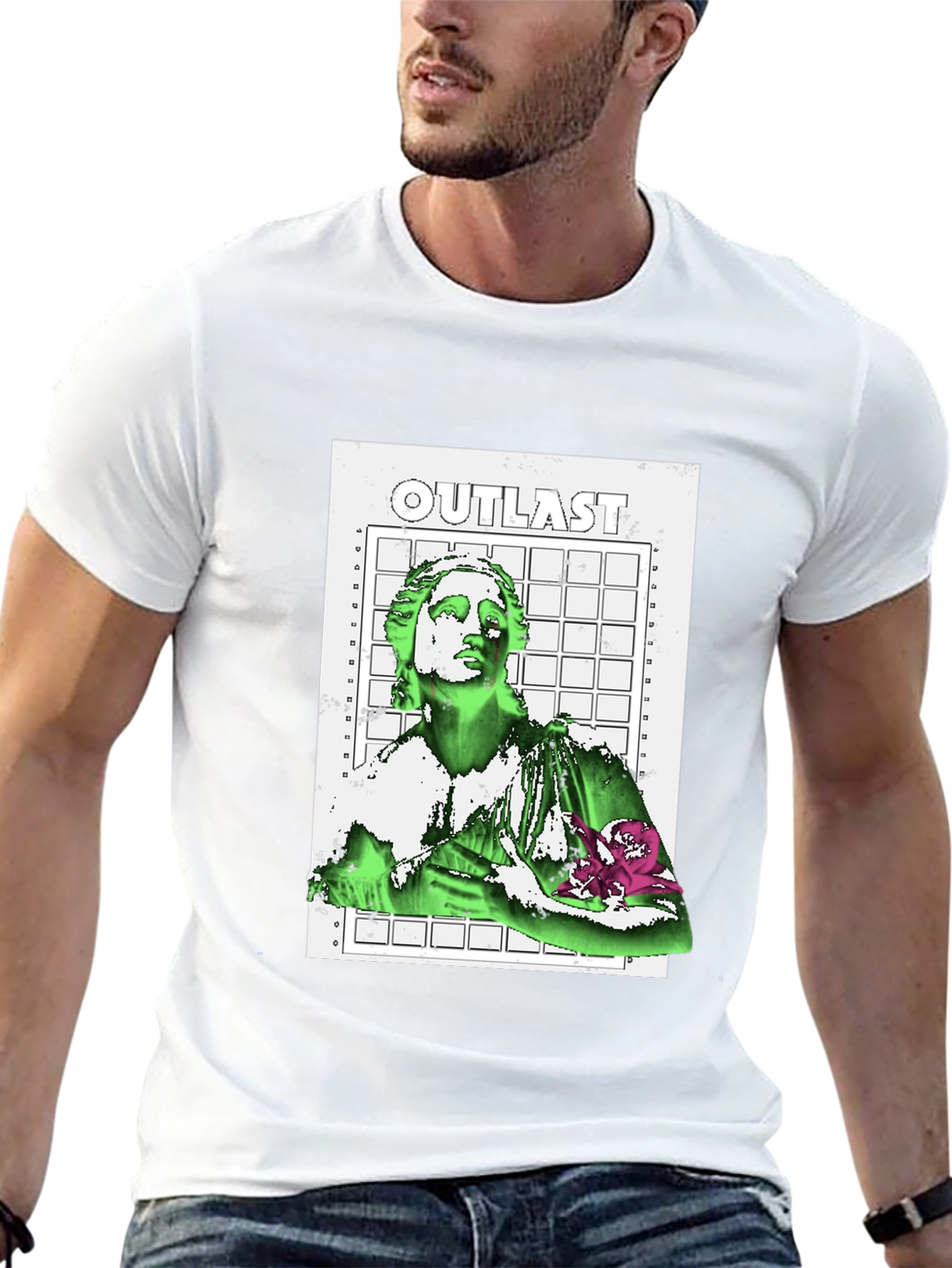 Outlast Graphic Print Black T-Shirt
