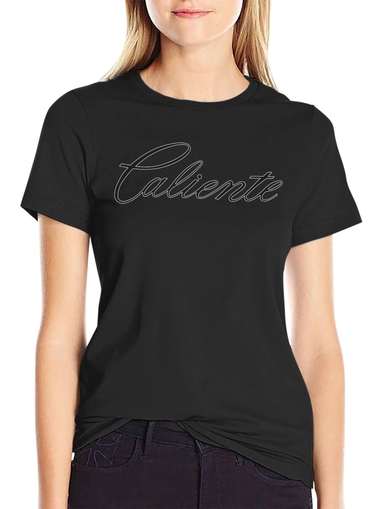 Caliente Graphic Tee - Stylish Black T-Shirt
