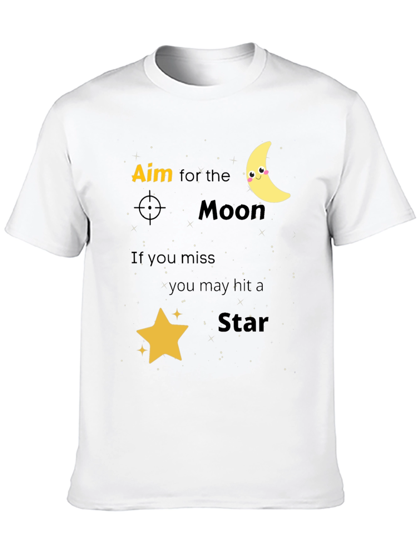 Aim for the Moon Graphic Tee - Black
