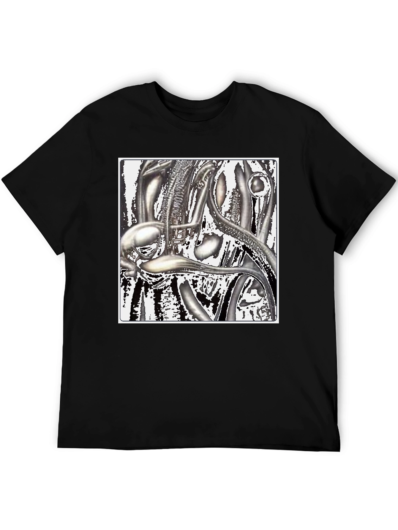 HR Giger Biomechanical Art Black T-Shirt