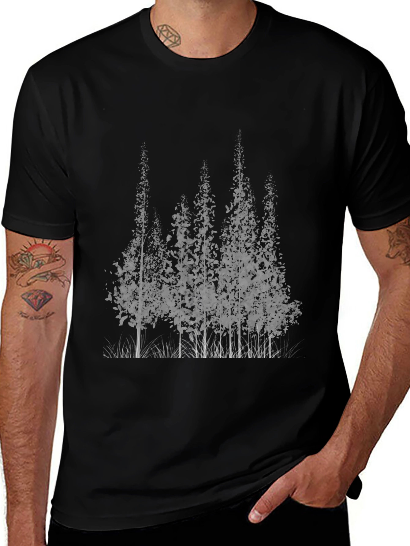 Forest Graphic Black T-Shirt