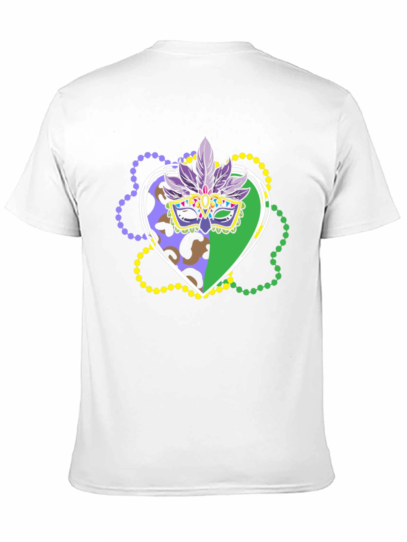 Mardi Gras Mask T-Shirt - Festive Carnival Apparel