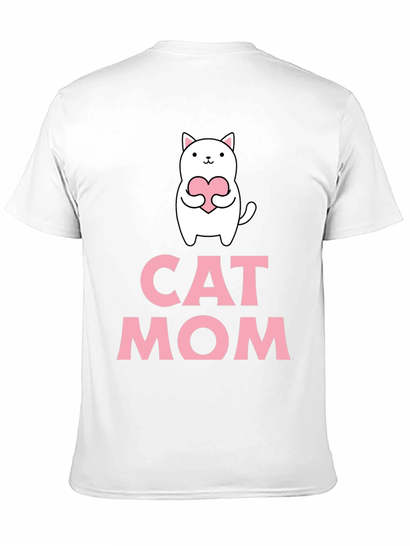 Cat Mom T-Shirt - Cute Cat Heart Graphic