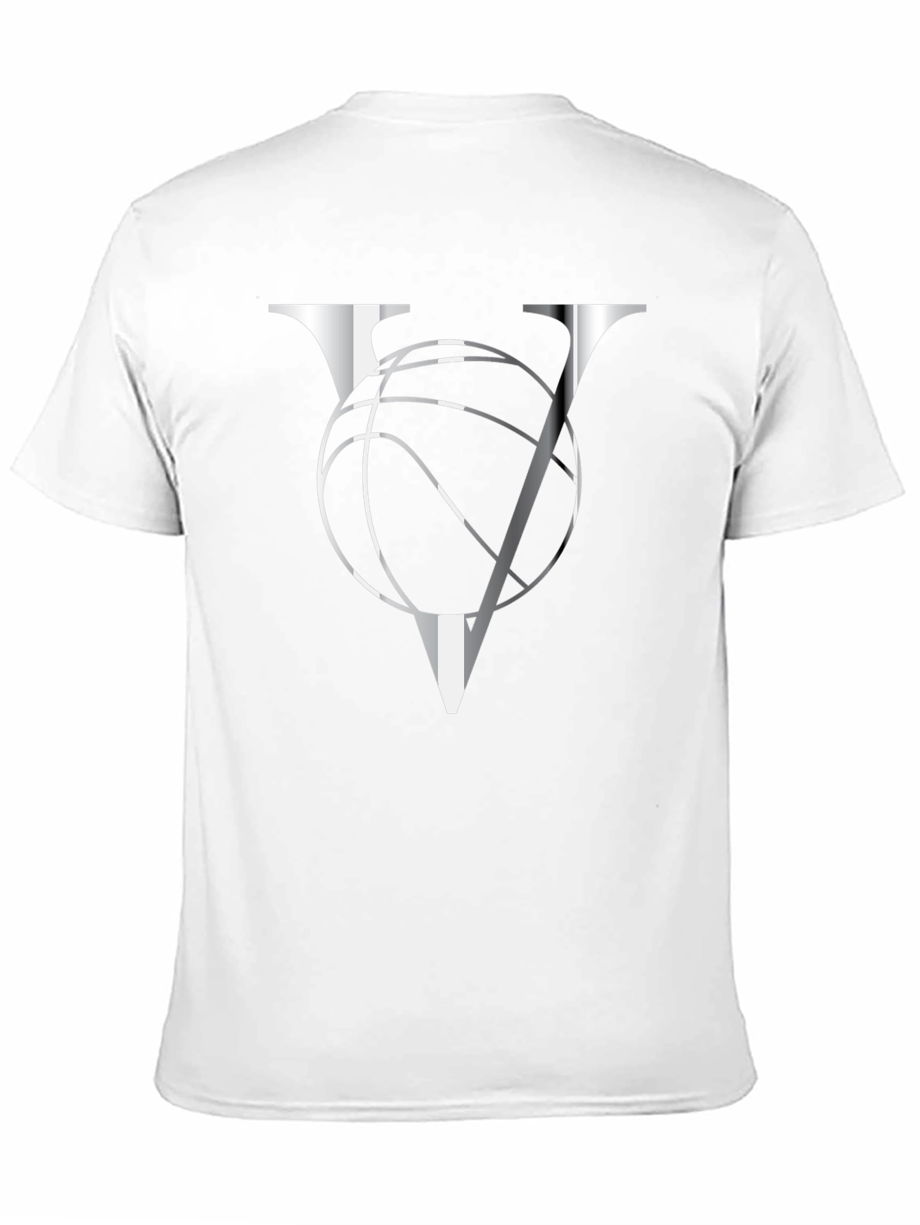 Basketball V Graphic Tee - Black Cotton T-Shirt
