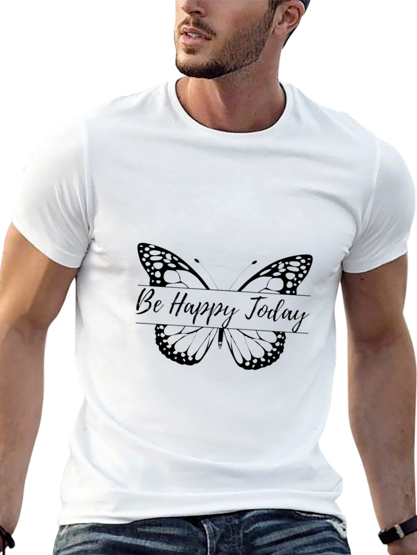 Be Happy Today Butterfly Graphic Tee