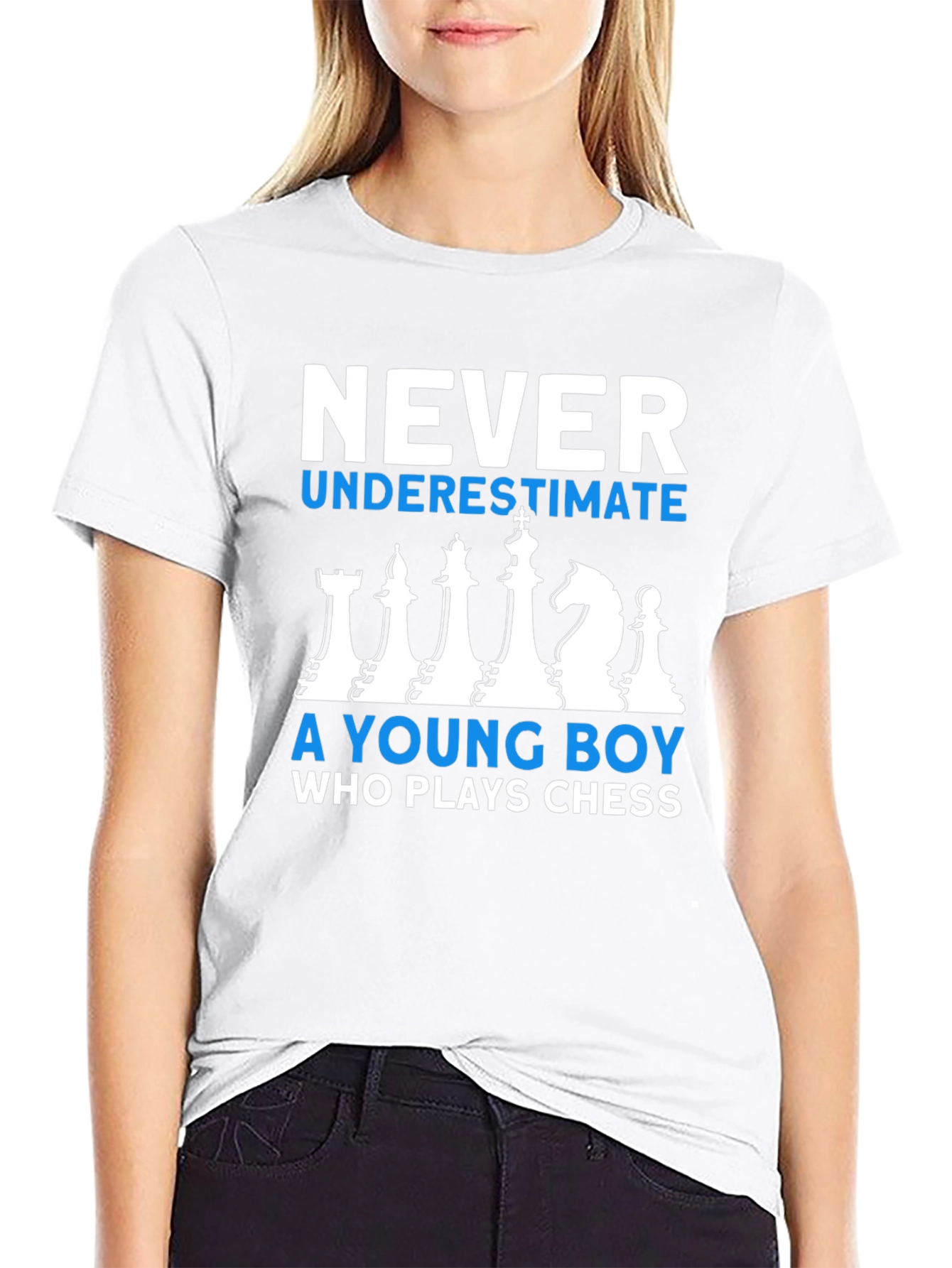 Chess Player T-Shirt: Never Underestimate a Young Boy
