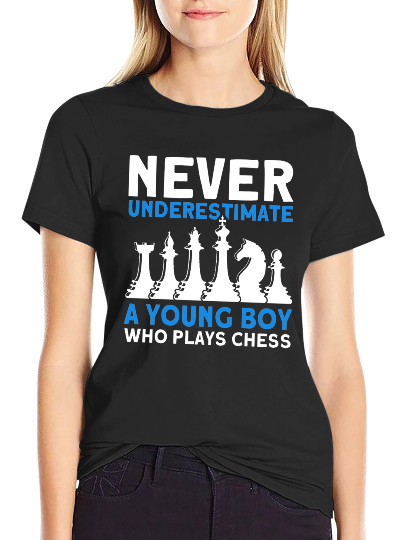 Chess Player T-Shirt: Never Underestimate a Young Boy
