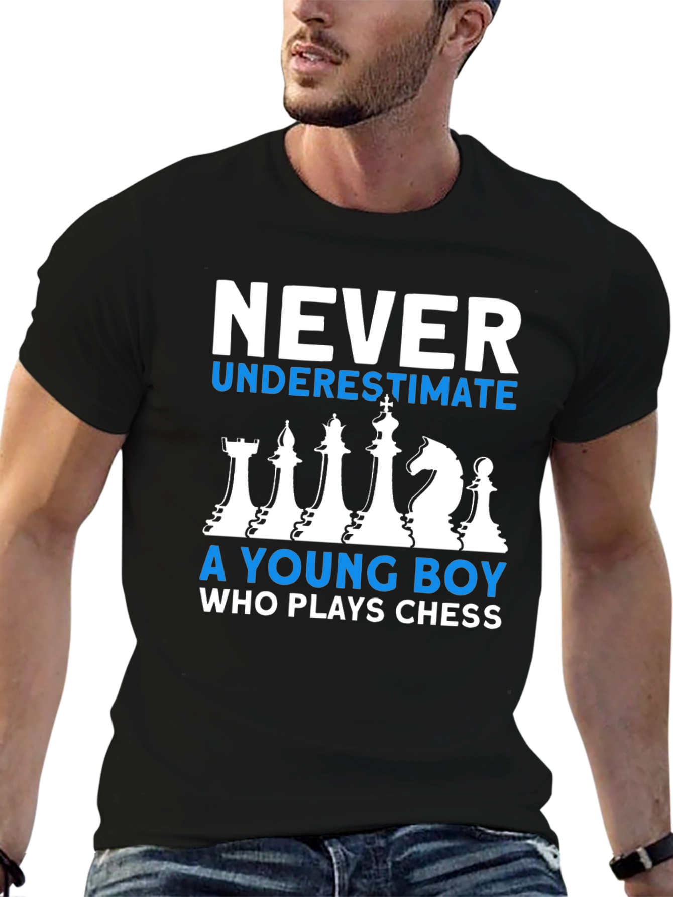 Chess Player T-Shirt: Never Underestimate a Young Boy