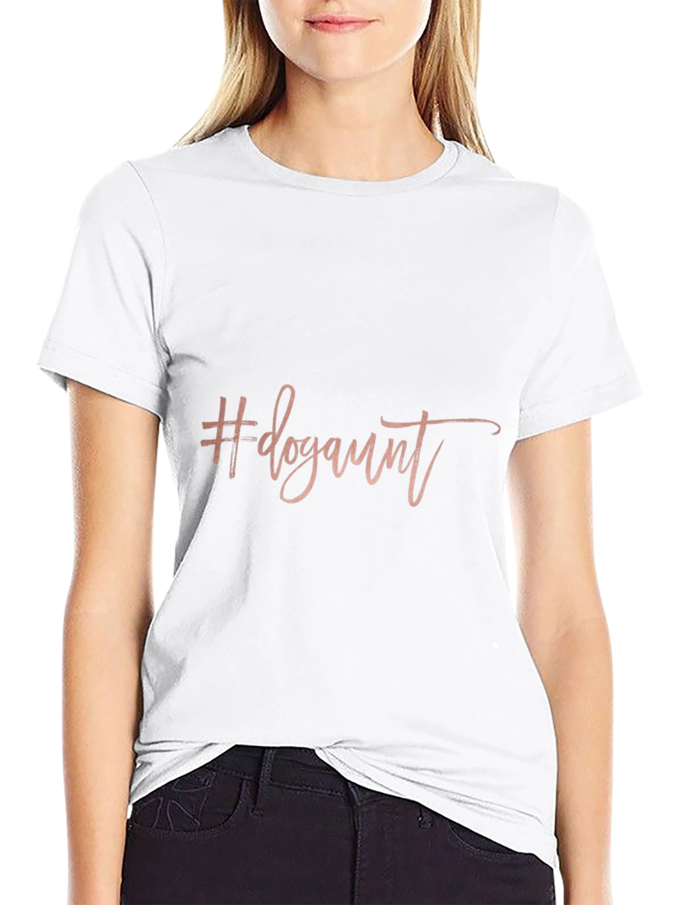 Dog Aunt Tee - Black Short Sleeve
