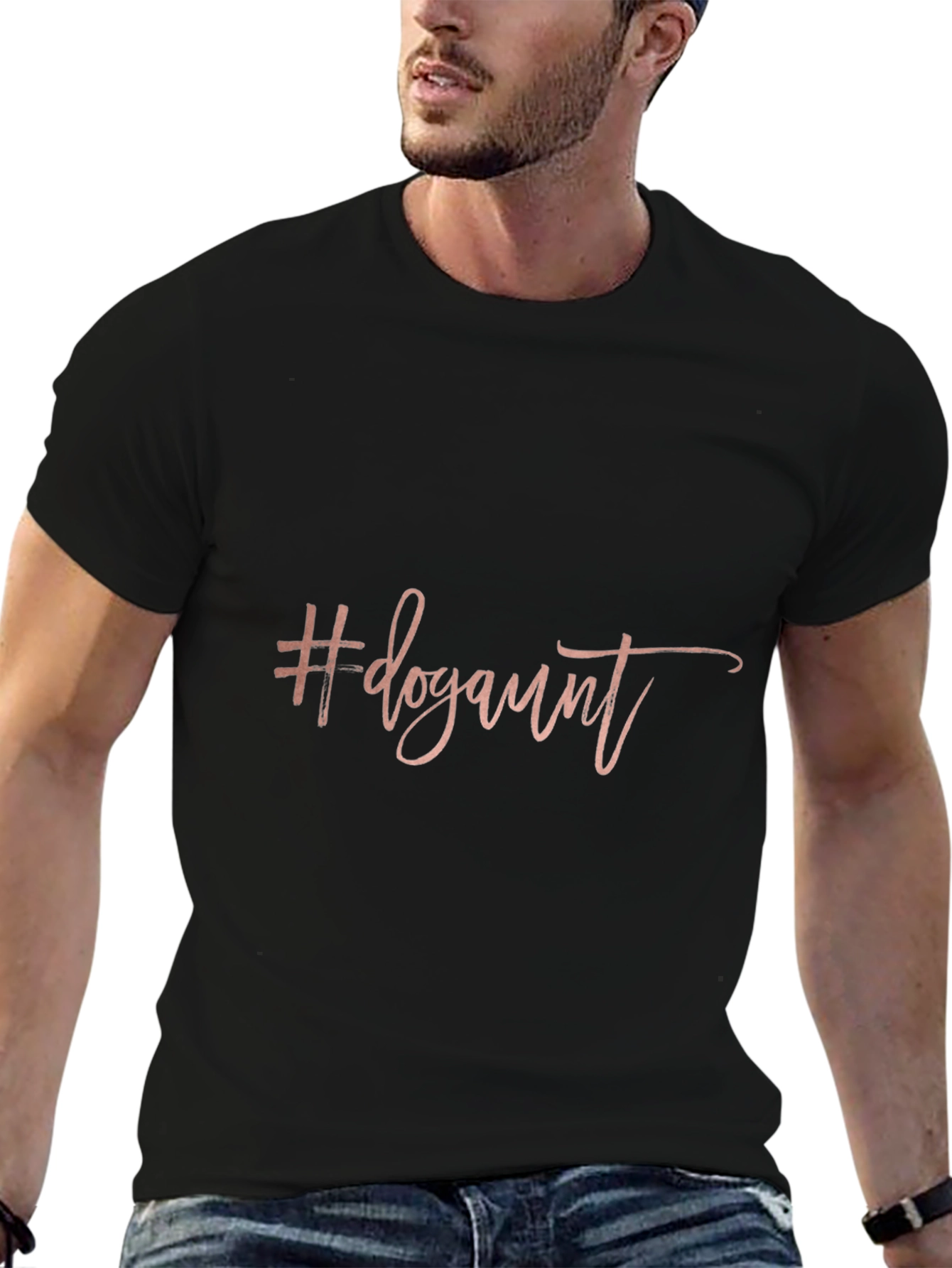 Dog Aunt Tee - Black Short Sleeve
