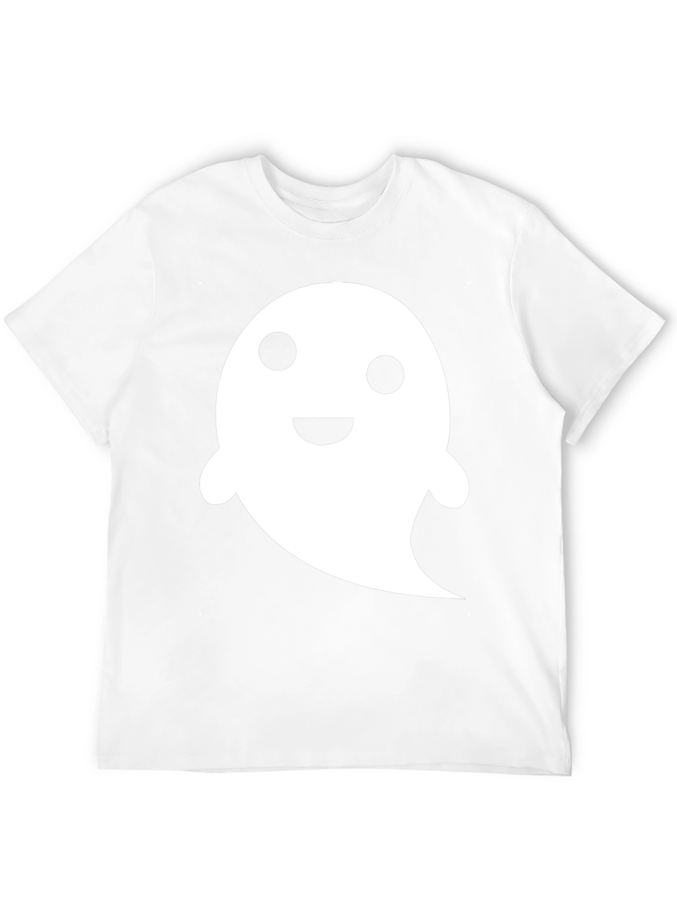 Cute Ghost Graphic Tee - Black Halloween Shirt