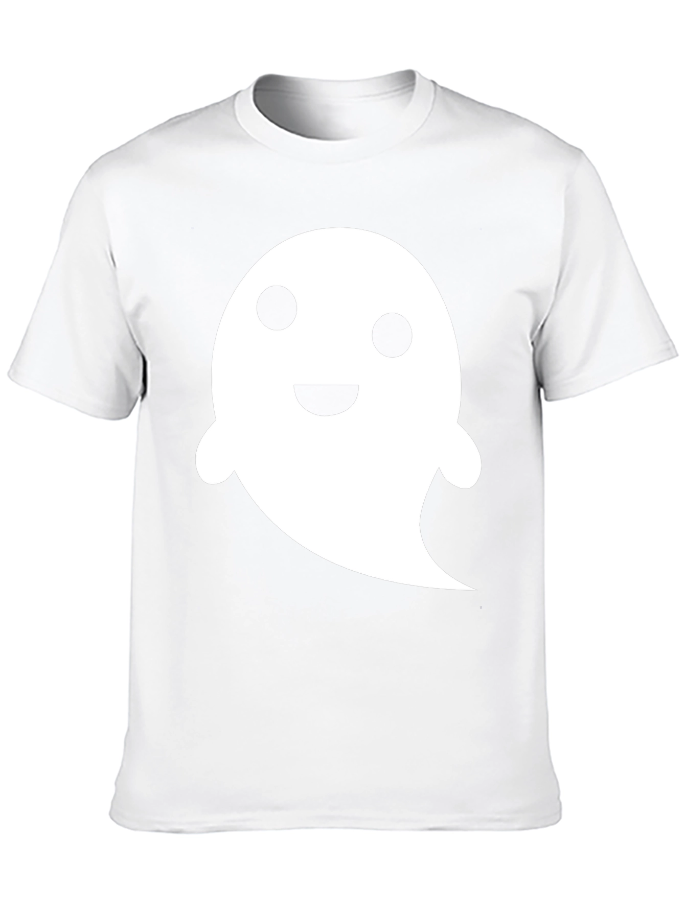 Cute Ghost Graphic Tee - Black Halloween Shirt