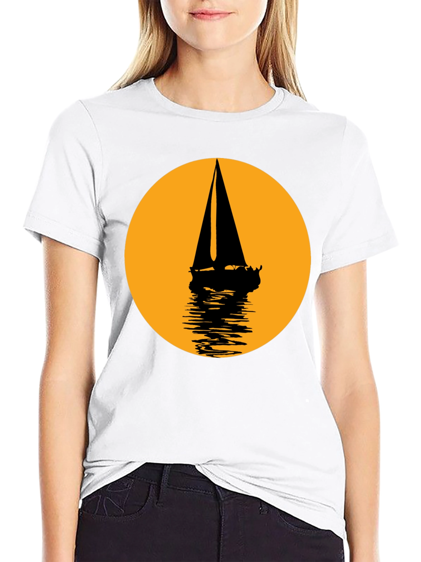 Sailboat Silhouette Graphic Tee