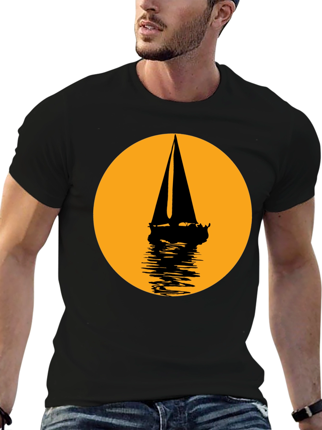 Sailboat Silhouette Graphic Tee