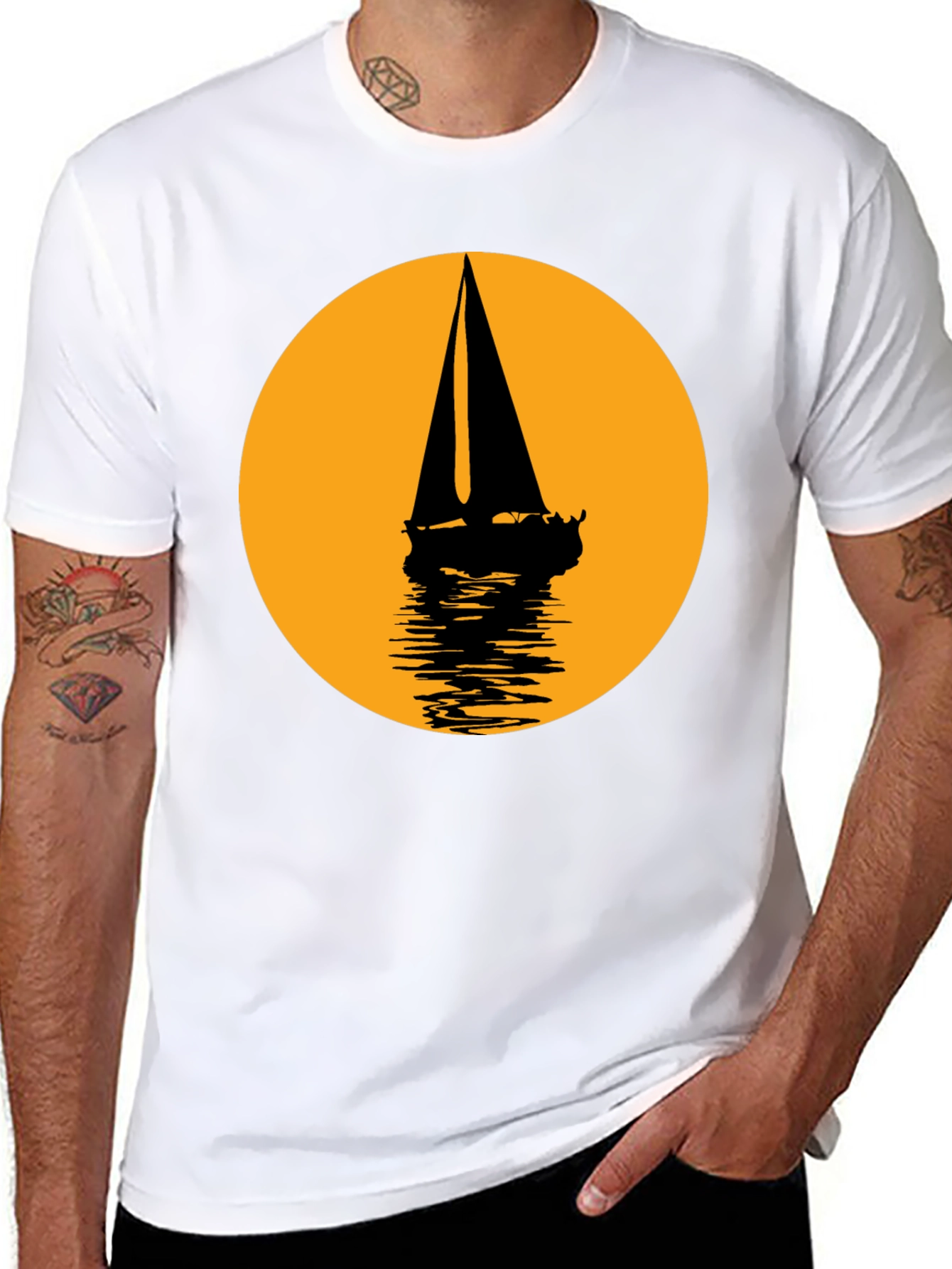 Sailboat Silhouette Graphic Tee