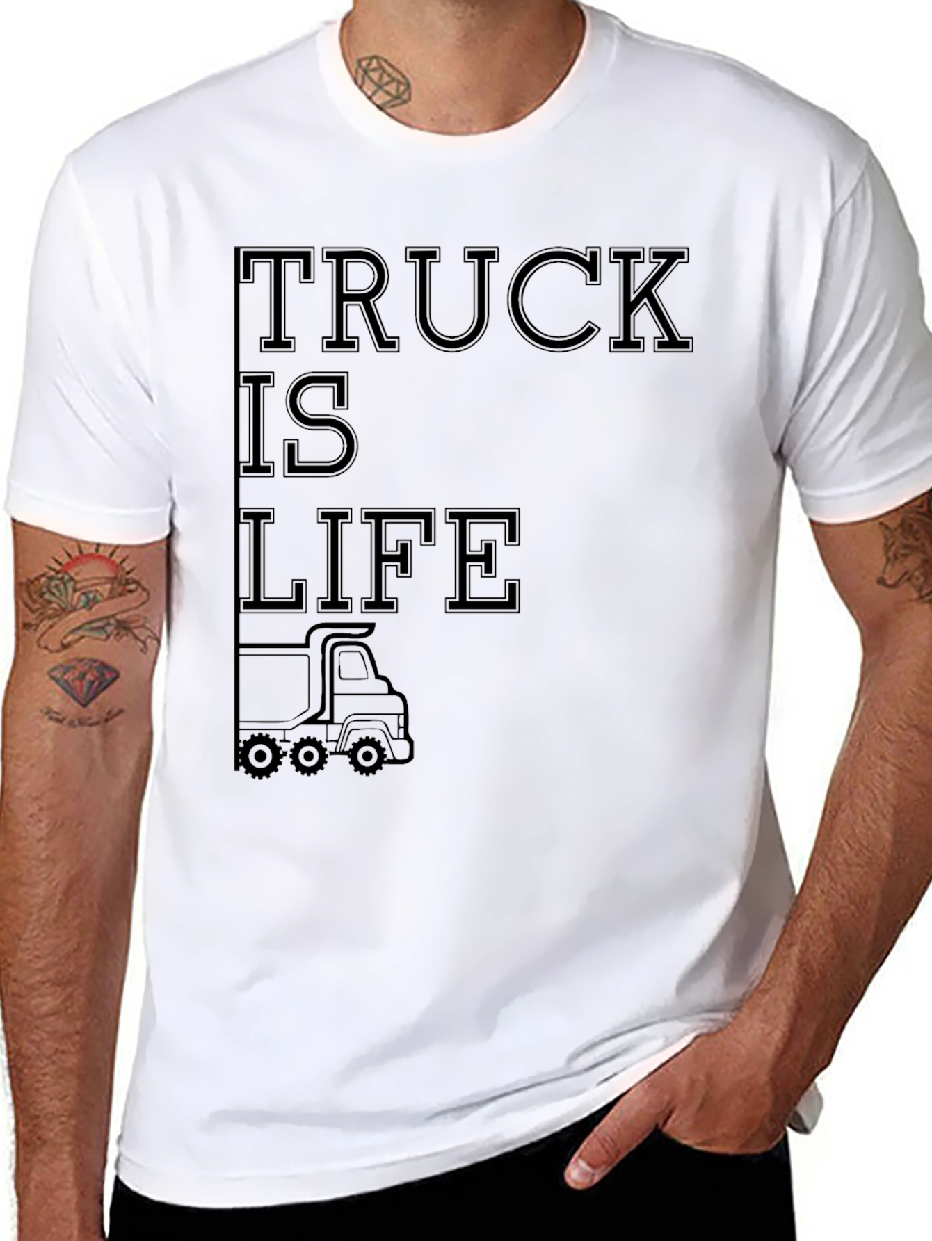 Truck is Life Graphic Tee - Black
