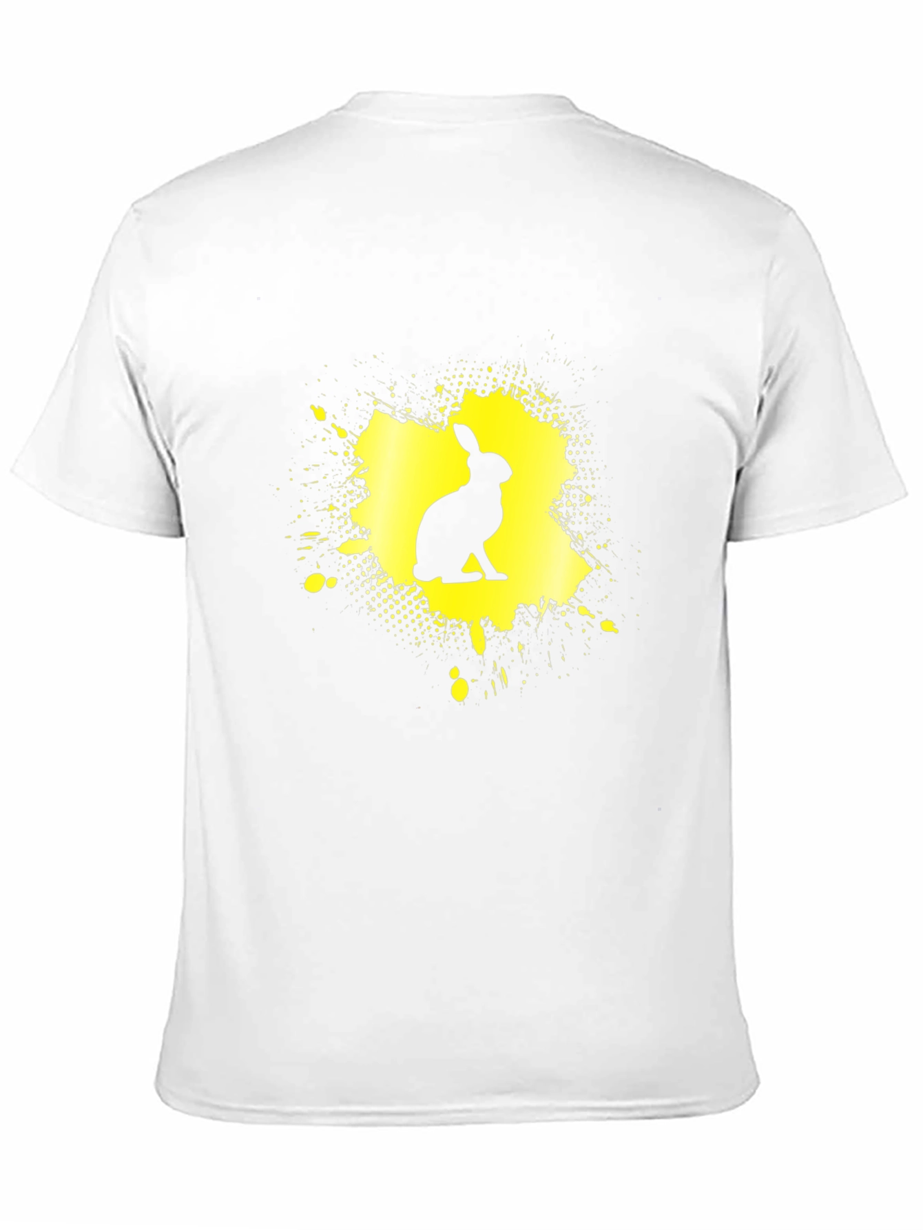 Rabbit Silhouette Graphic Tee - Black Cotton Blend