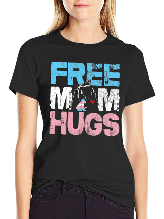 Free Mom Hugs T-Shirt - Bear Hug Graphic Tee