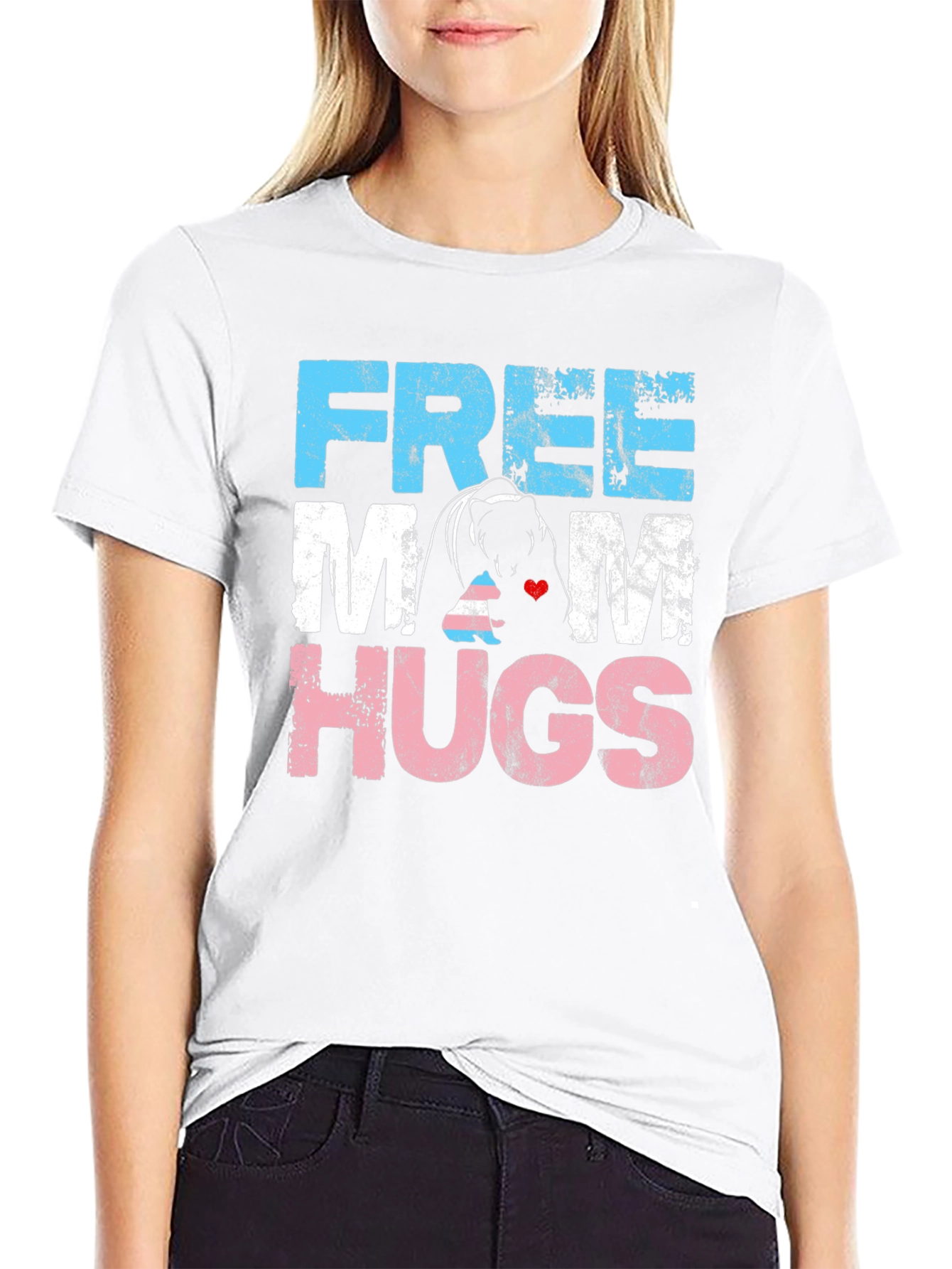 Free Mom Hugs T-Shirt - Bear Hug Graphic Tee